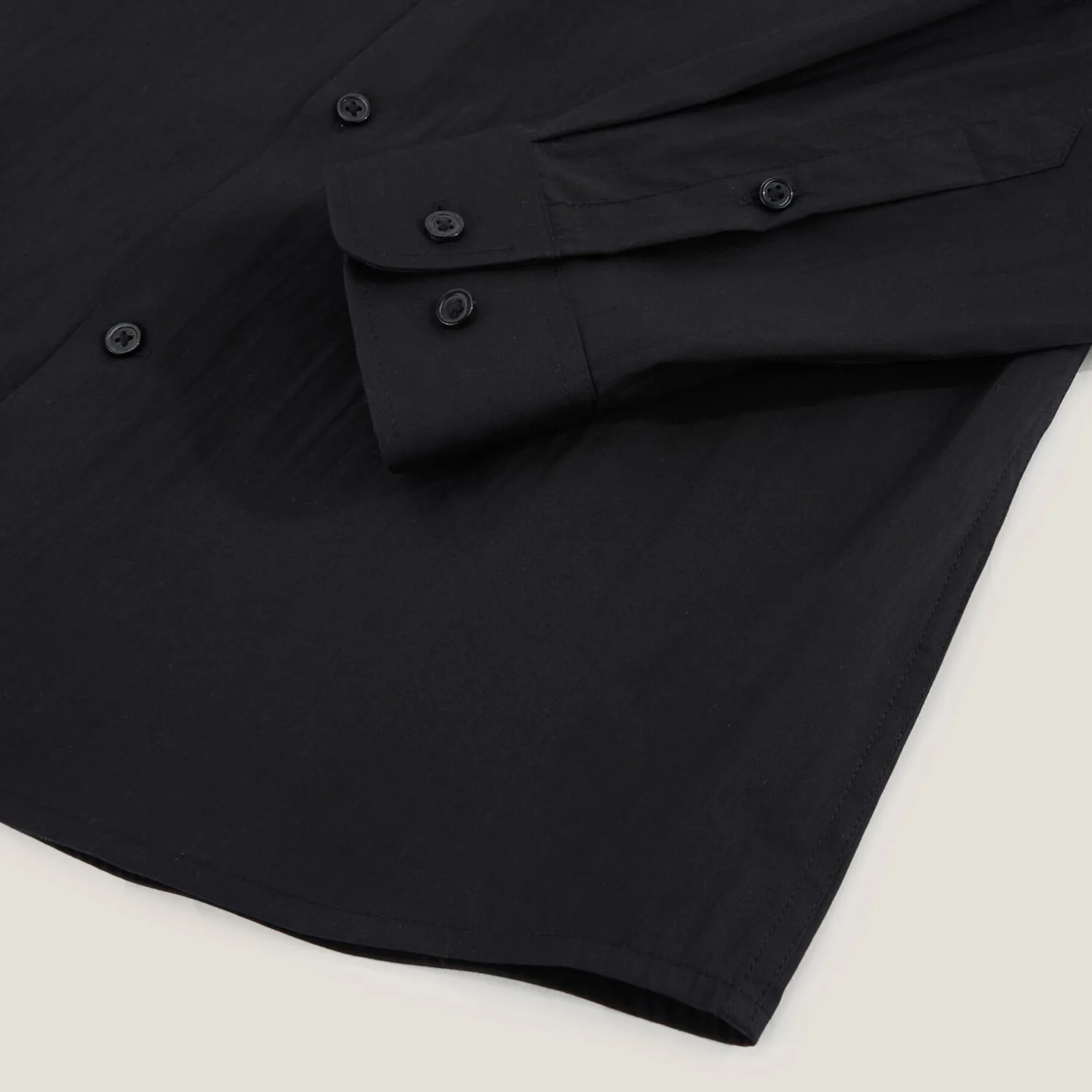 Extraslim effen hemd in gerecyclede polyamide