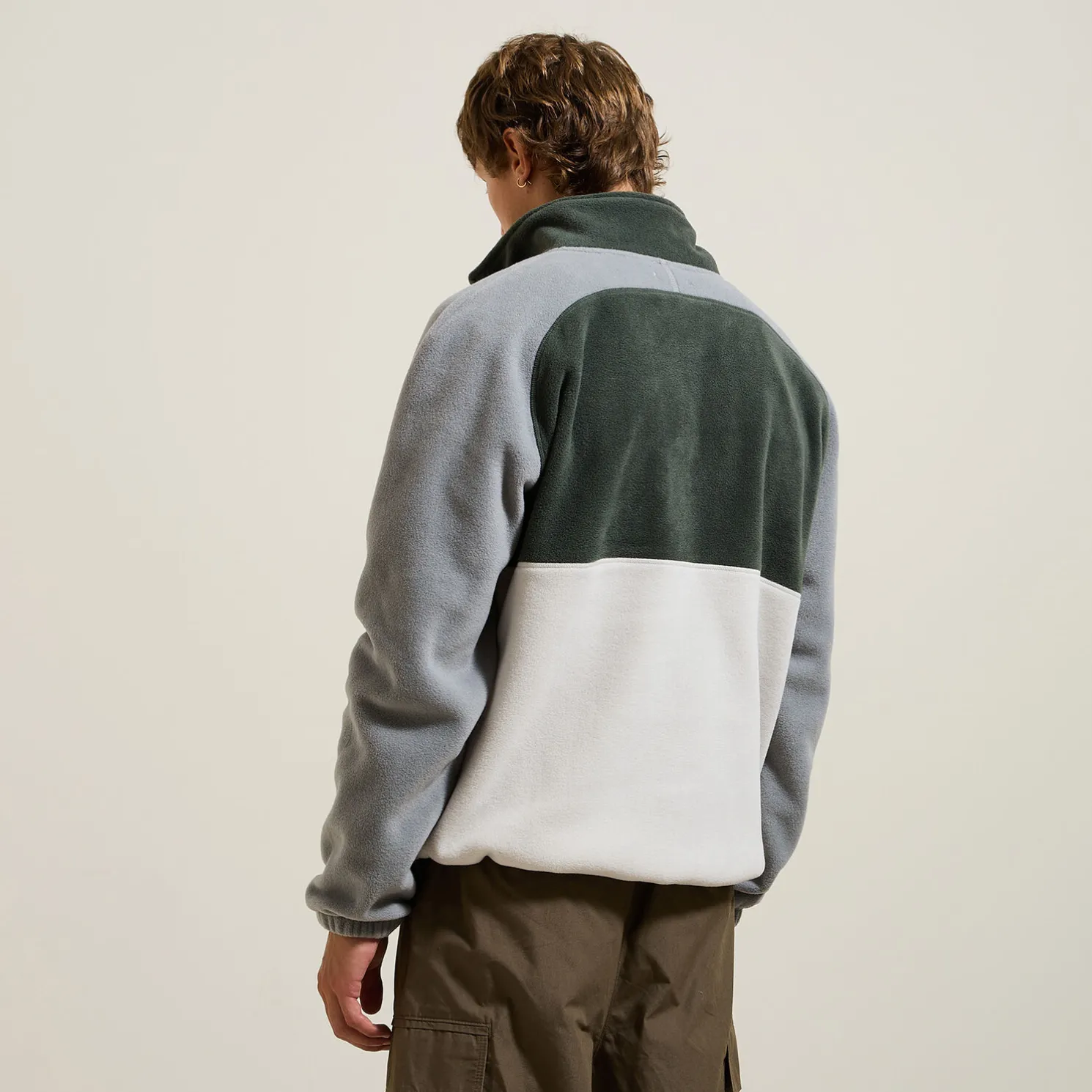 Fleecesweater met opstaande ritskraag