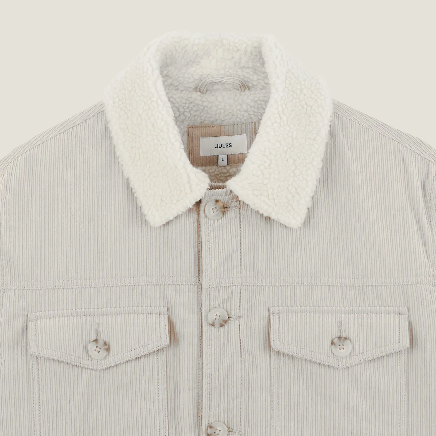 Fluwelen jack met hemdskraag