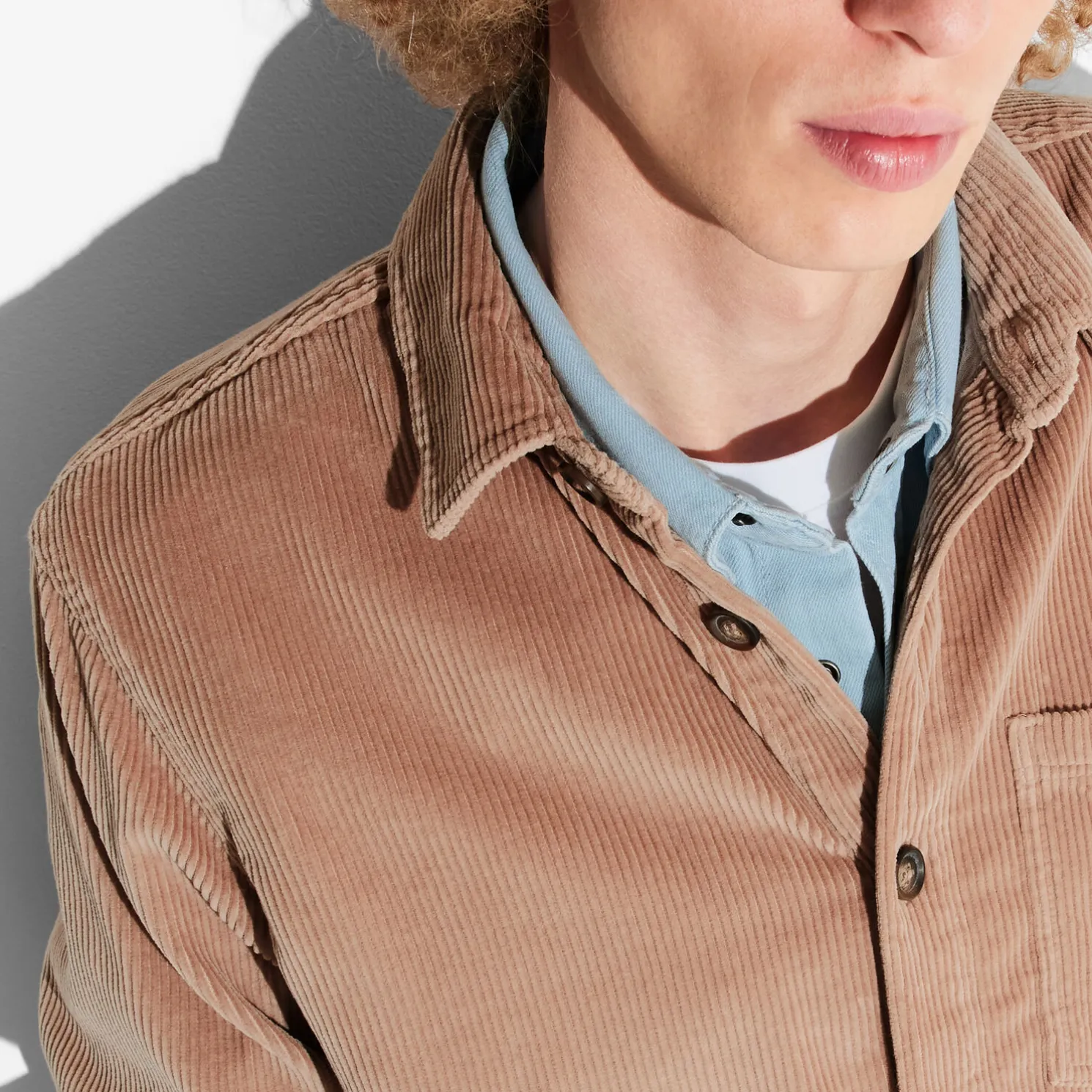 Fluwelen overhemdjas met hemdskraag