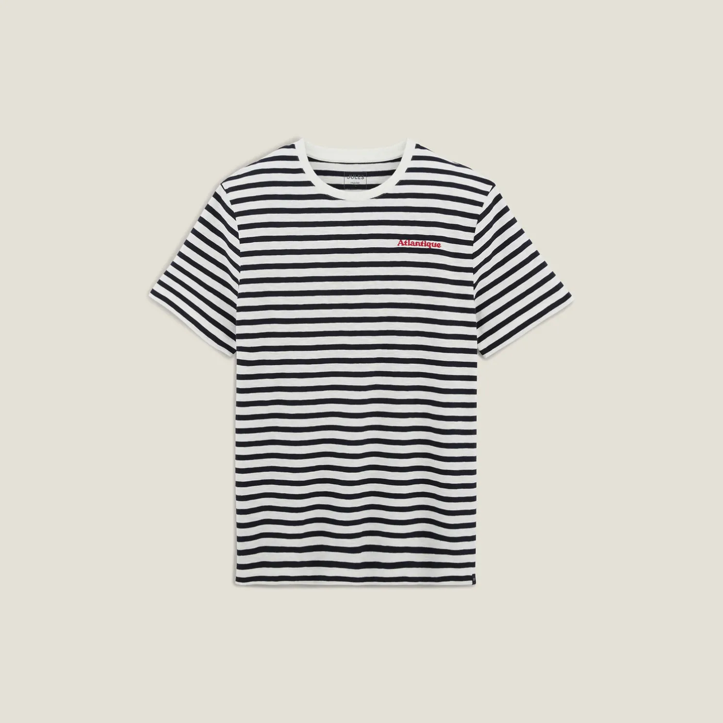 Geborduurde marine-T-shirt