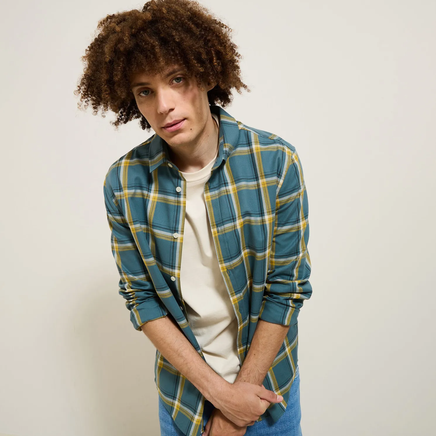 Geruit flanellen overhemd