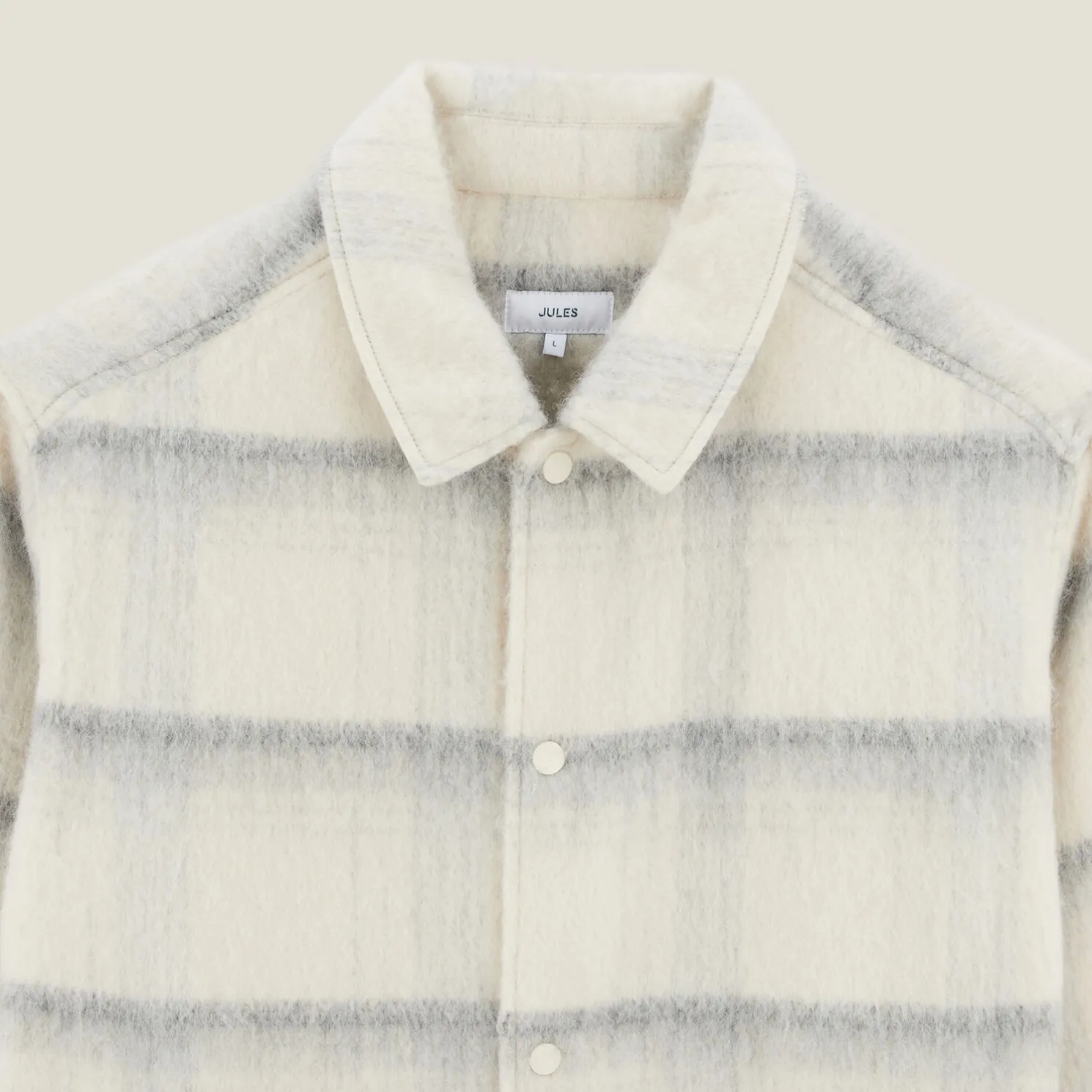 Geruit overhemdjas voor tussenseizoen