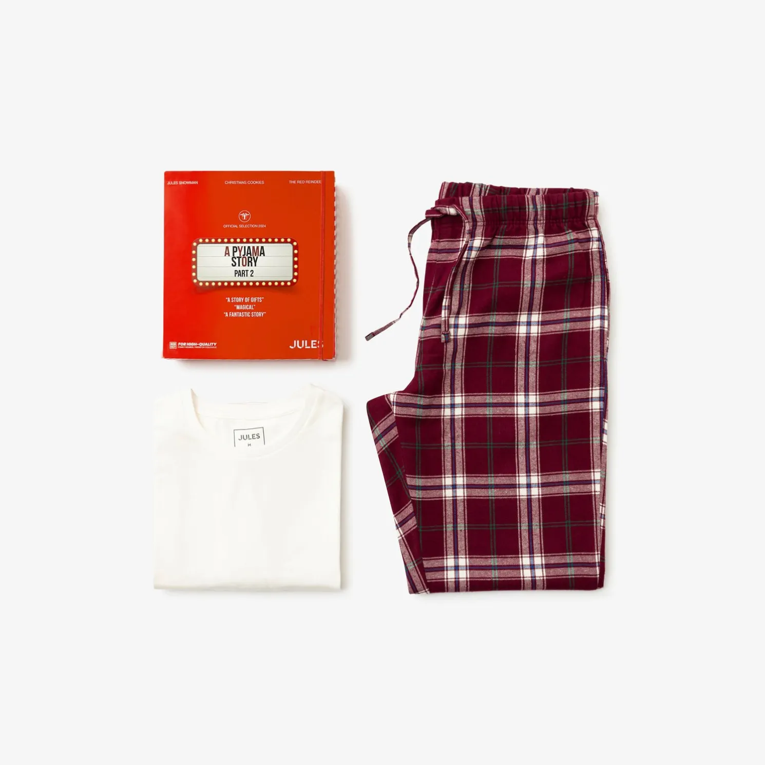 Geschenkbox Engelse versie flanellen pyjamaset