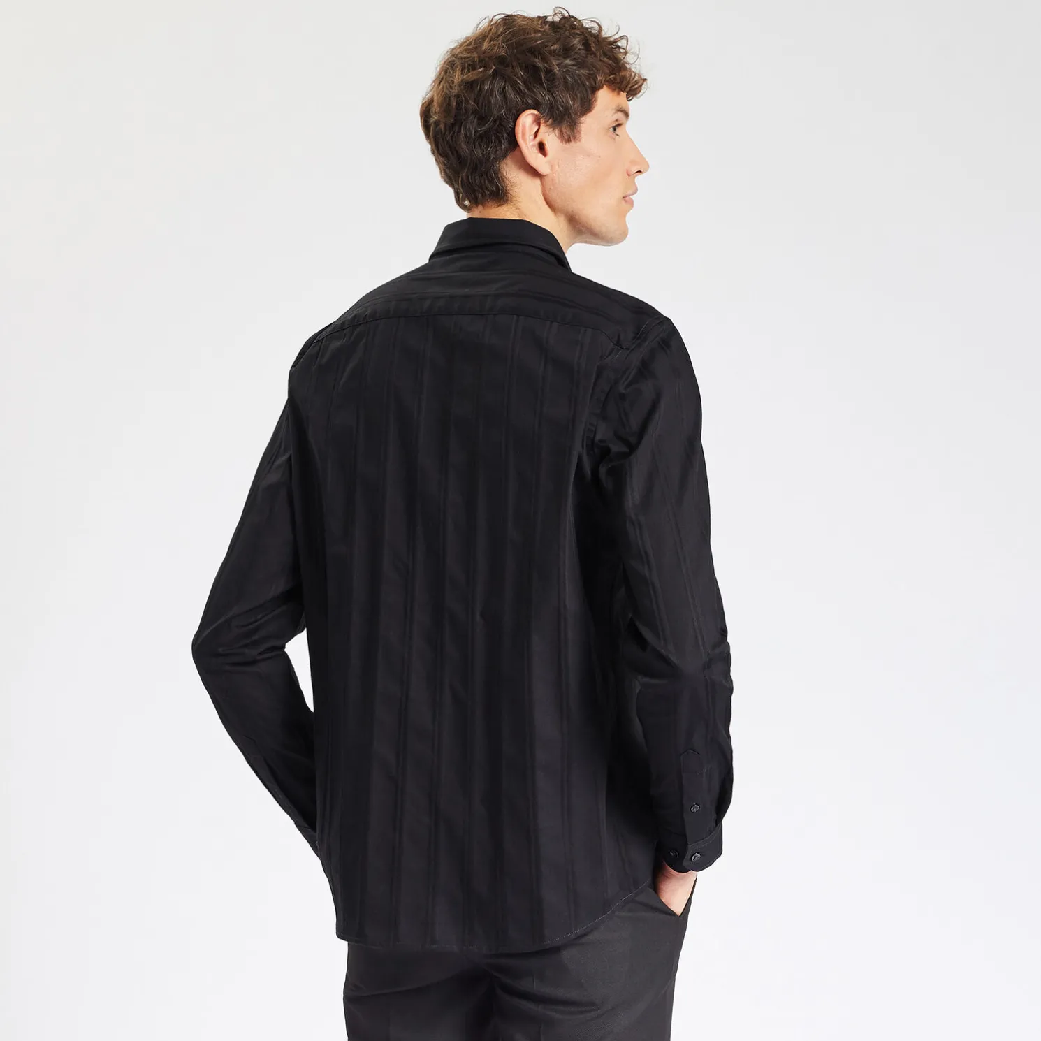 Gestreept hemd in satijnkatoen