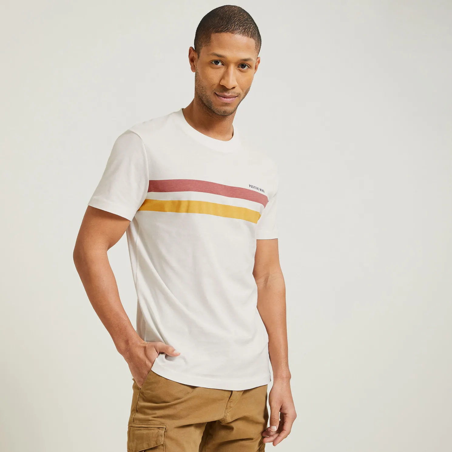 Gestreept T-shirt met print