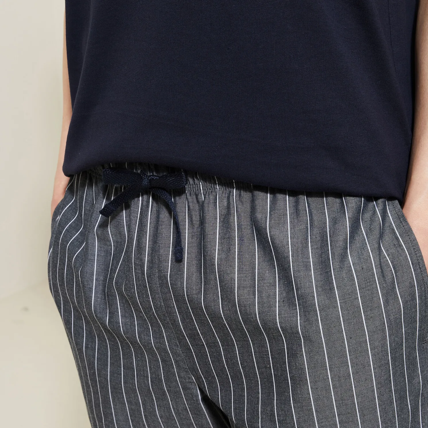 Gestreepte pyjamaset