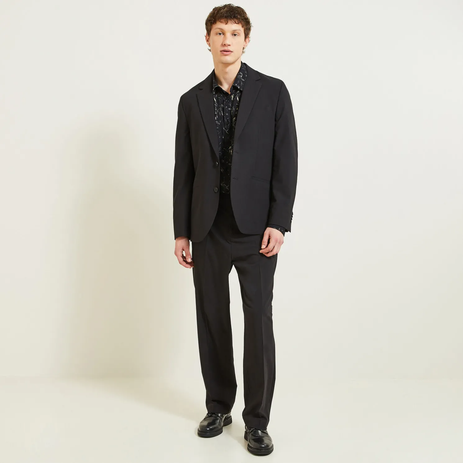 Hemd in viscose met bloemenprint