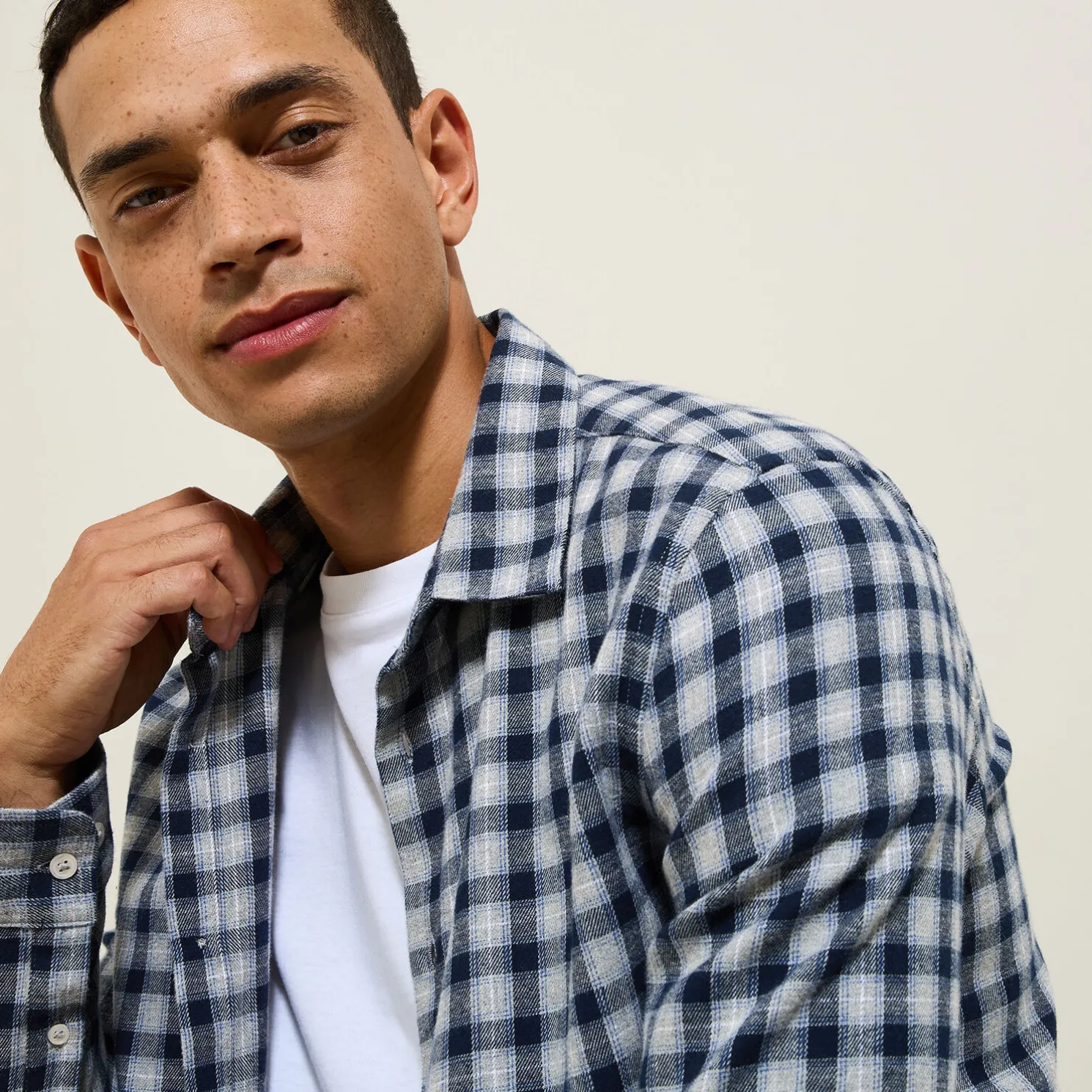Hemd met ruitjes in flanelkatoen