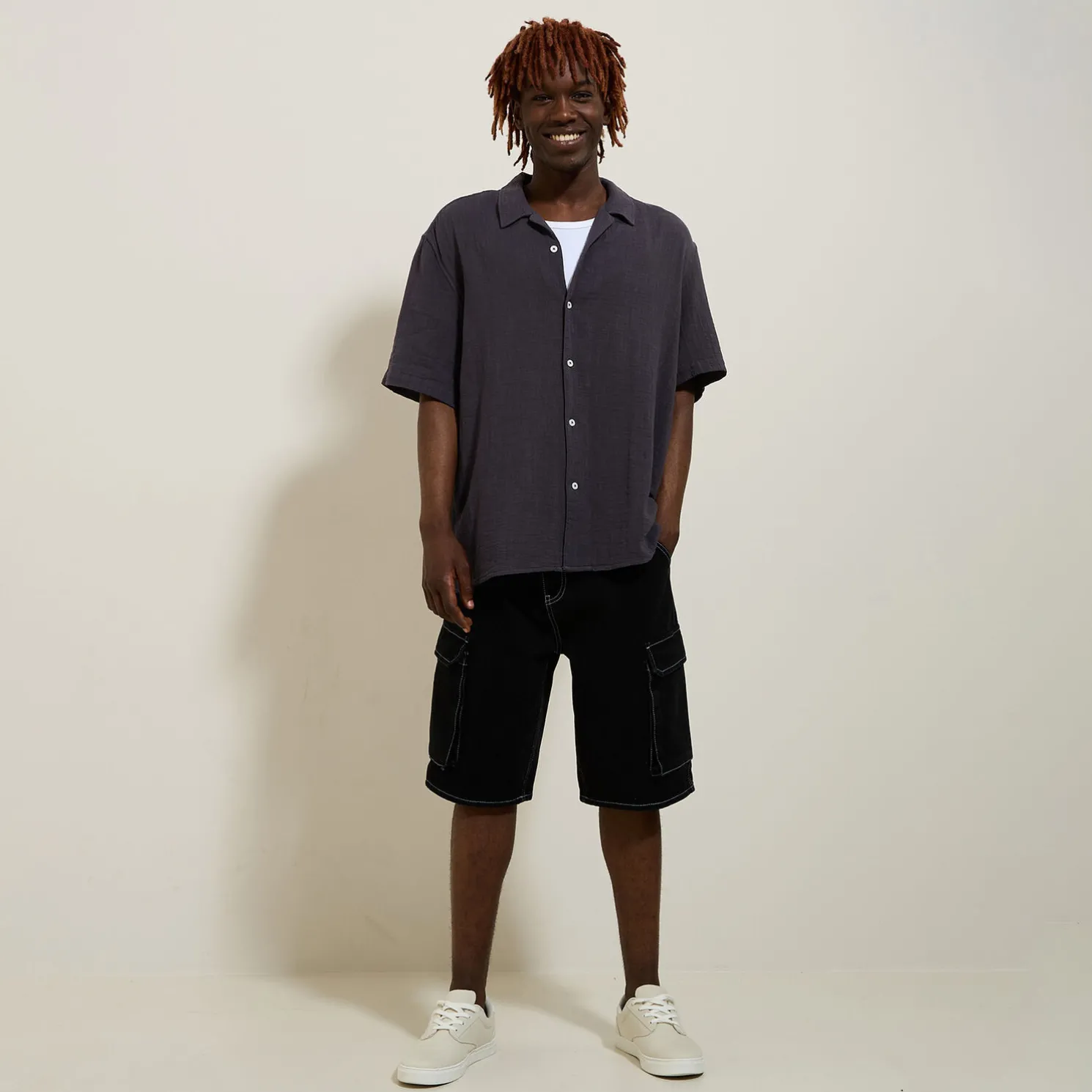 Hemdje in geweven katoengaas