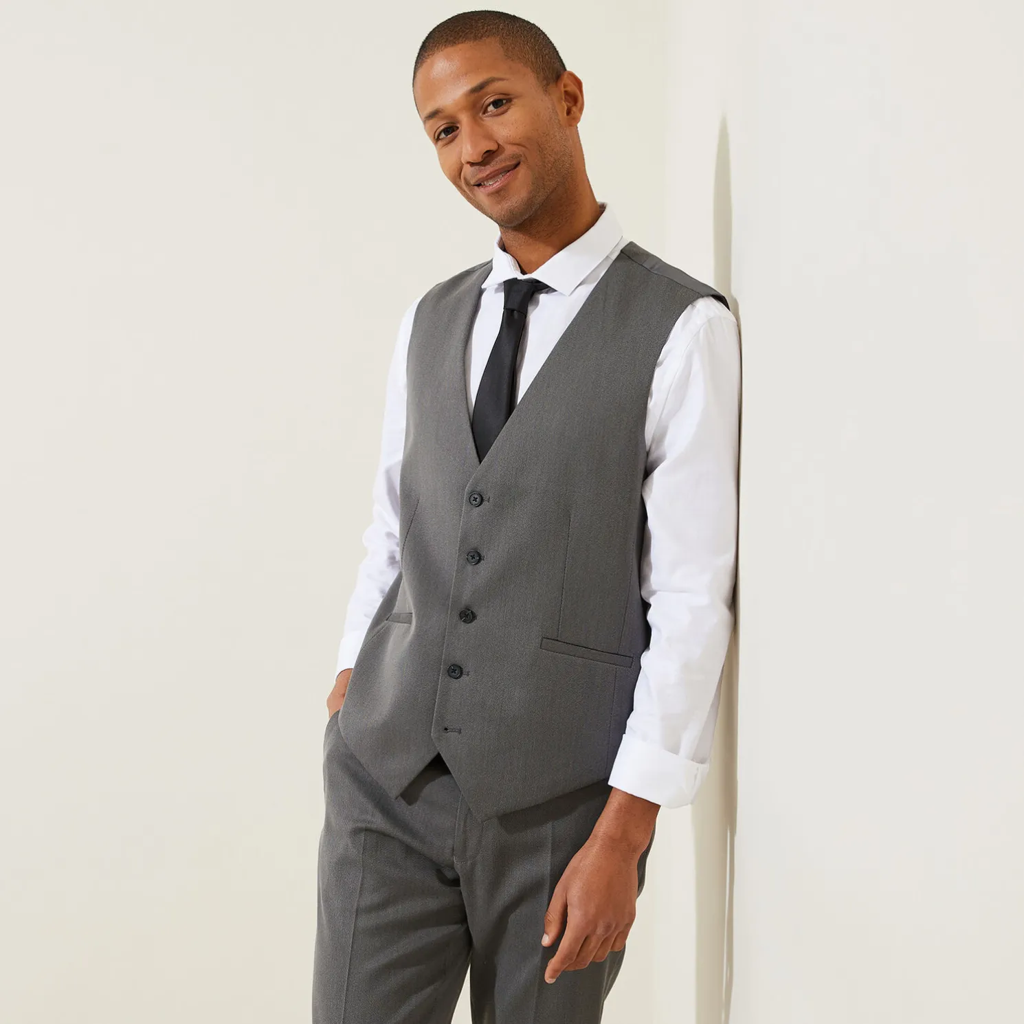 Het pakket slim kostuum - Grijs