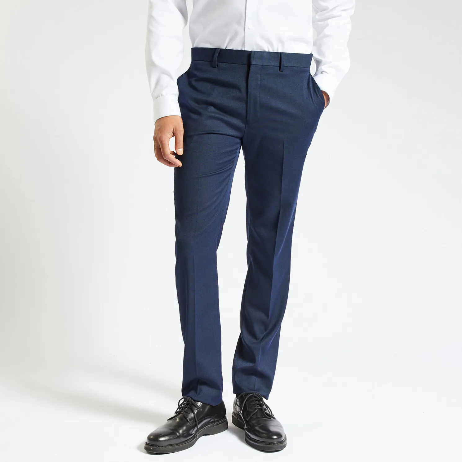 Het pakket slim kostuum tweekleurig - Blauw