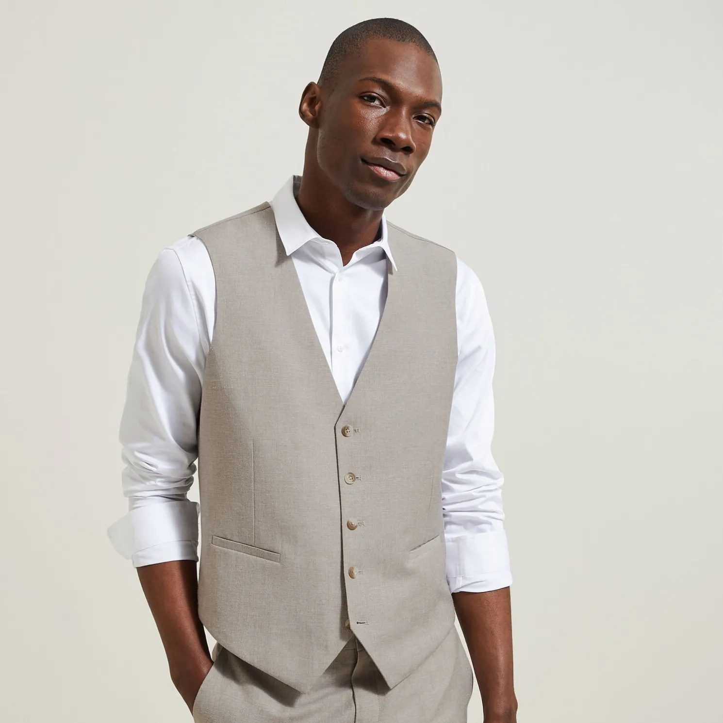 Het pakket slim kostuum - Beige