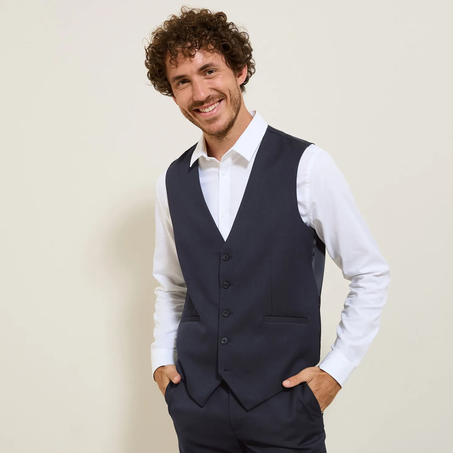 Het pakket slim kostuum - Midden blauw