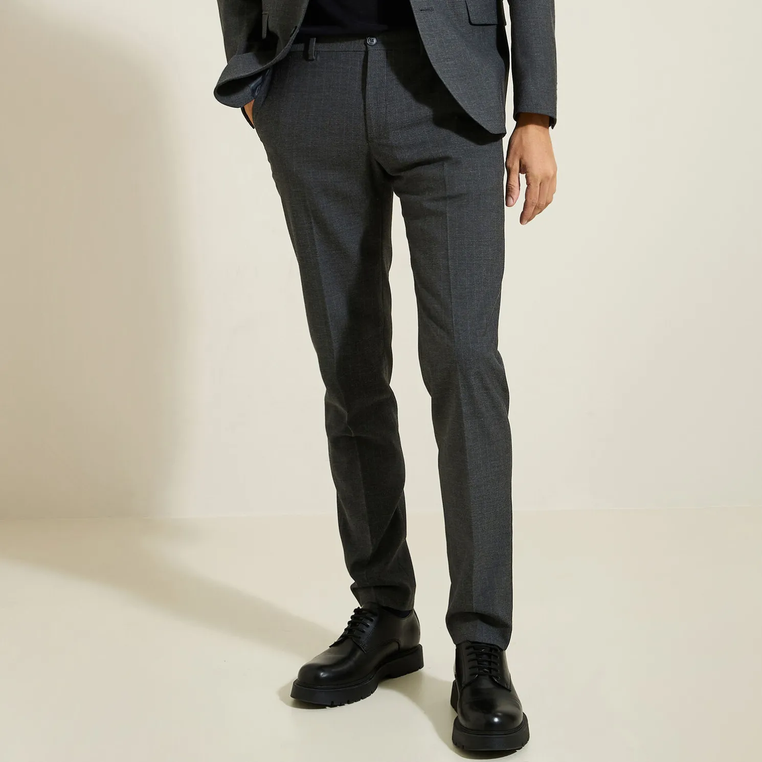 Het pakket slim kostuum - Midden grijs