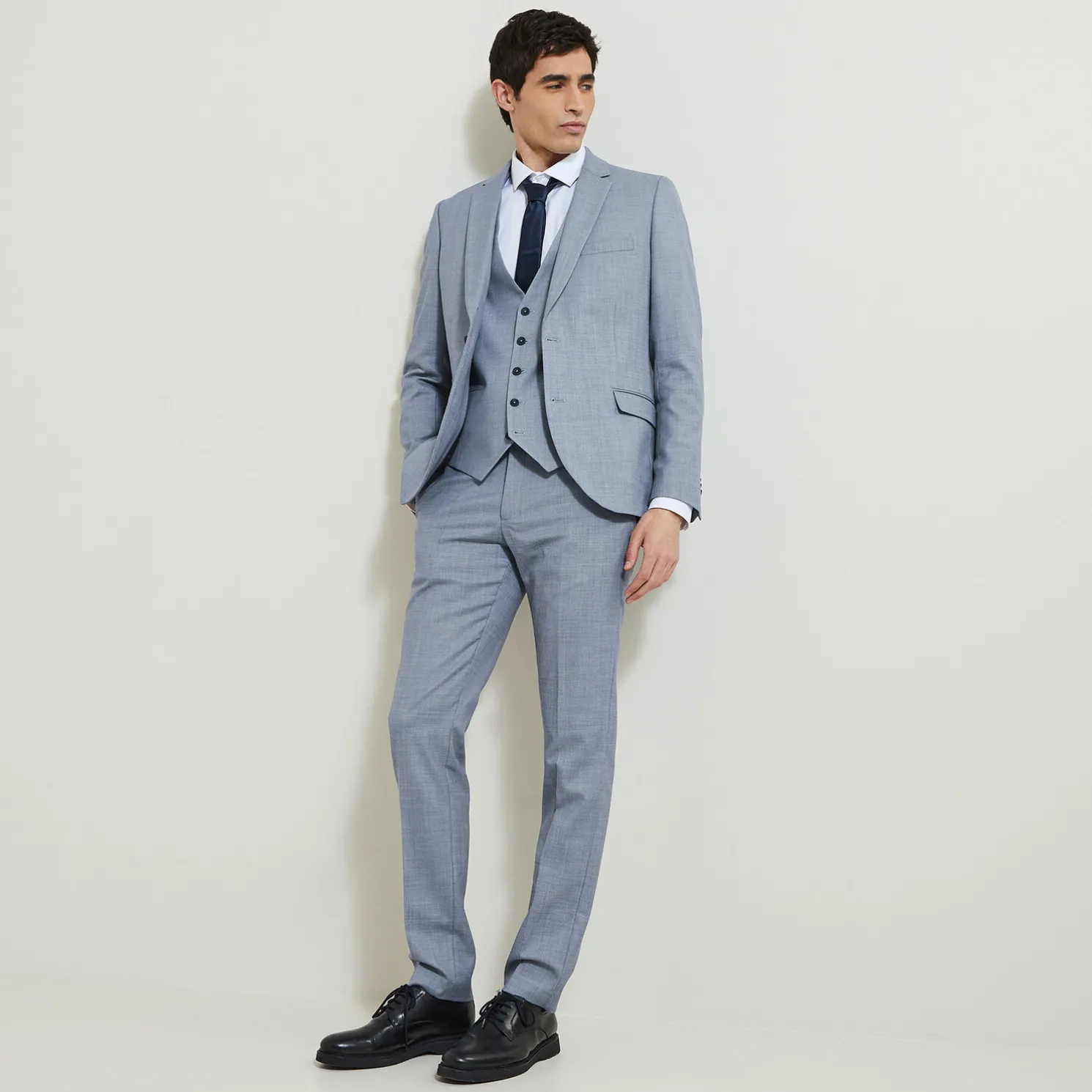 Het pakket tweekleurig slim kostuum - Blauw