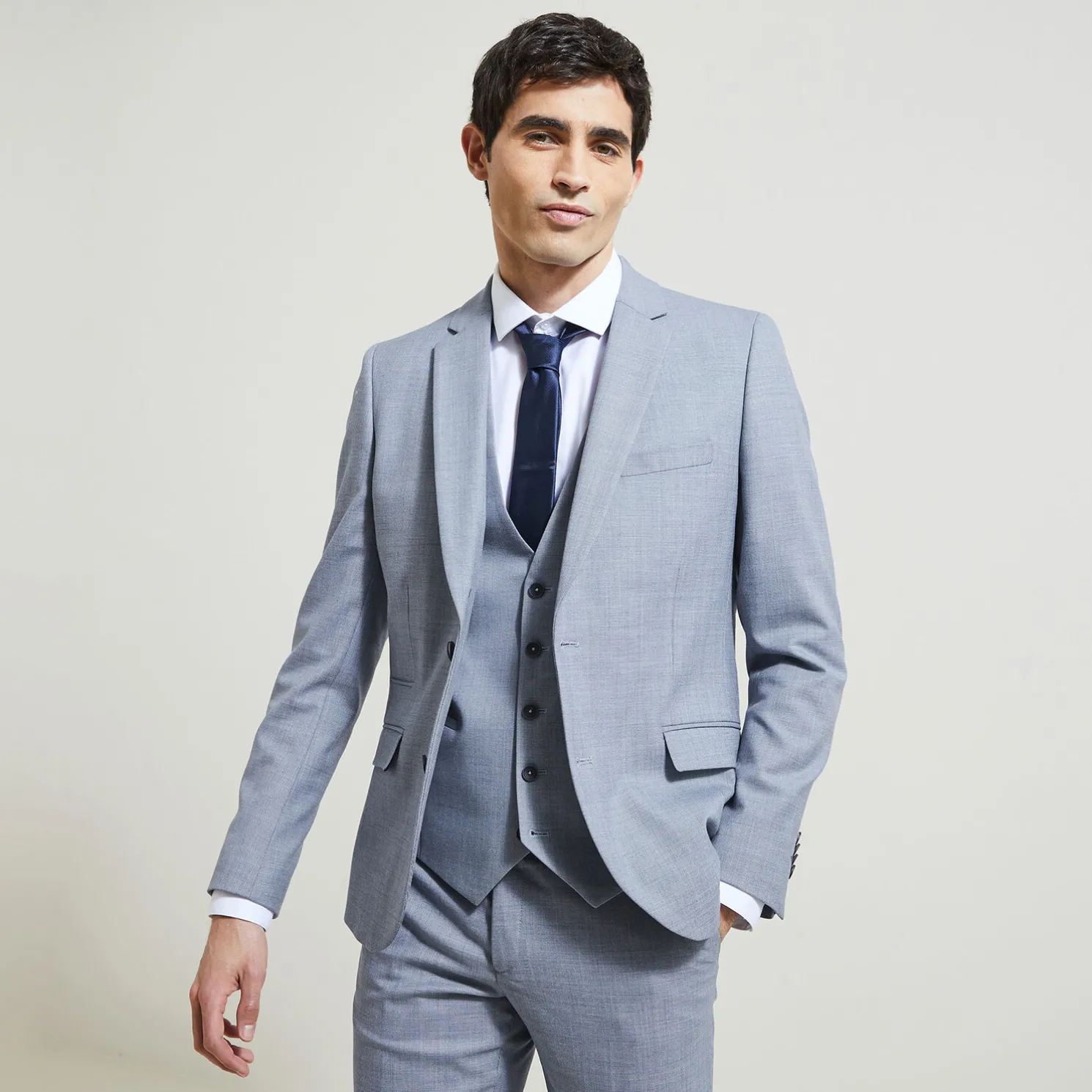 Het pakket tweekleurig slim kostuum - Blauw