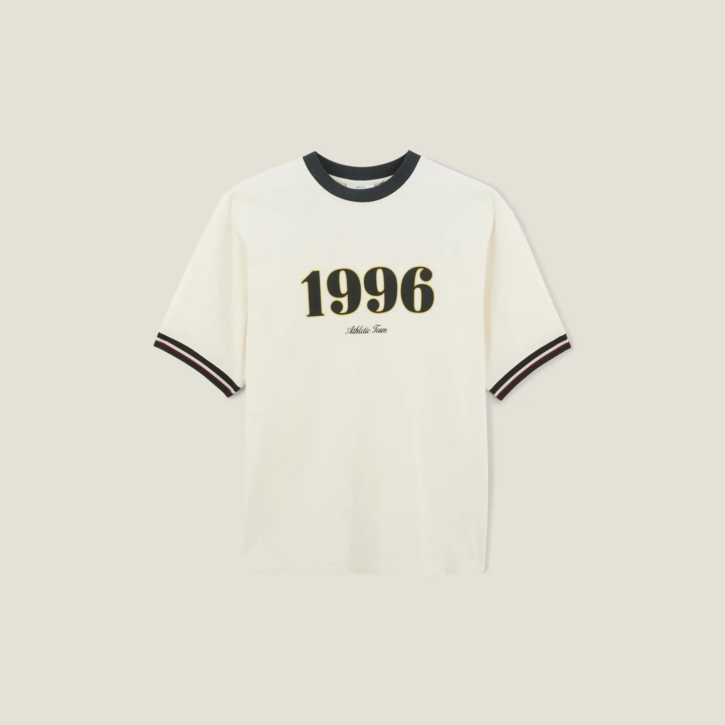 Iconisch T-shirt 1996 met contrasterende ronde hal
