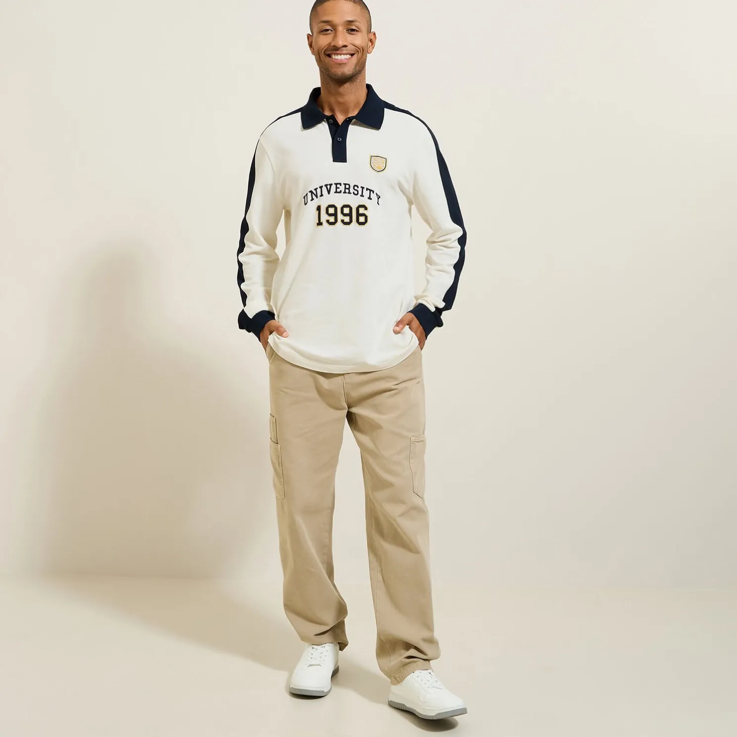 Iconische polo met lange mouwen