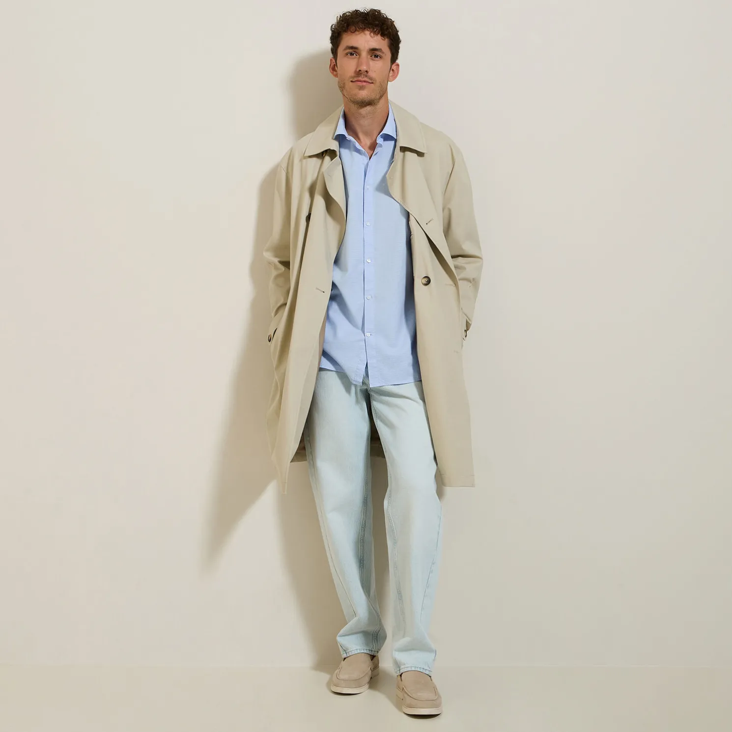 Katoenen hemd met kleine motieven