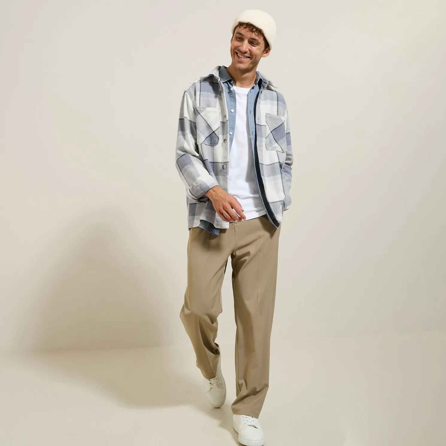 Katoenen overhemd met ruitjes