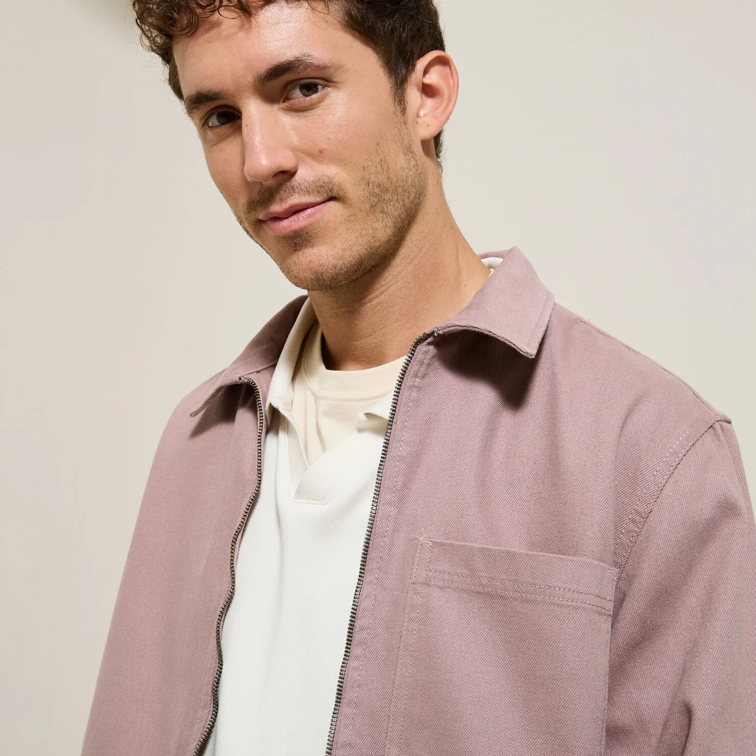 Katoenen overhemd met rits