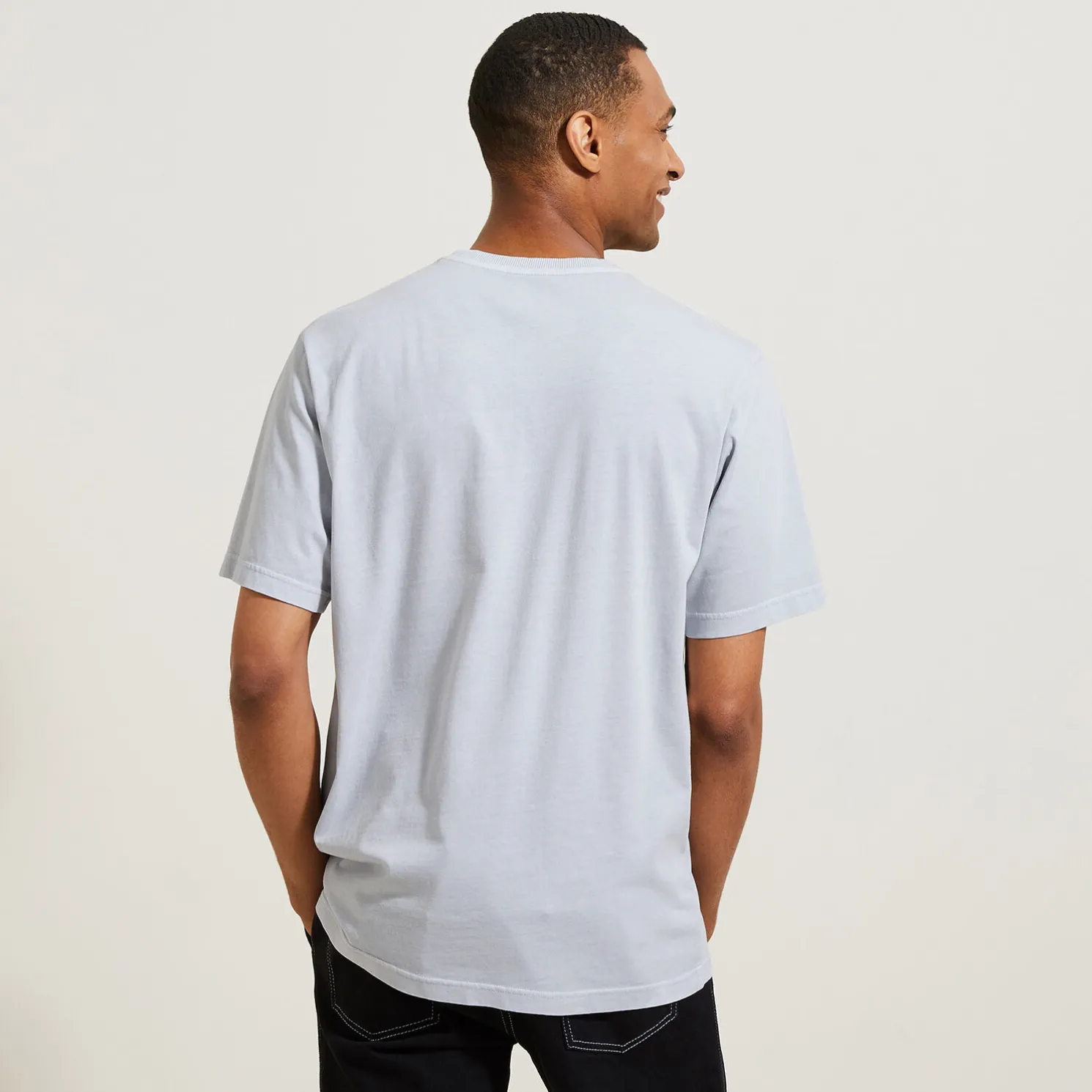 Katoenen T-shirt met ronde hals en print op de bor