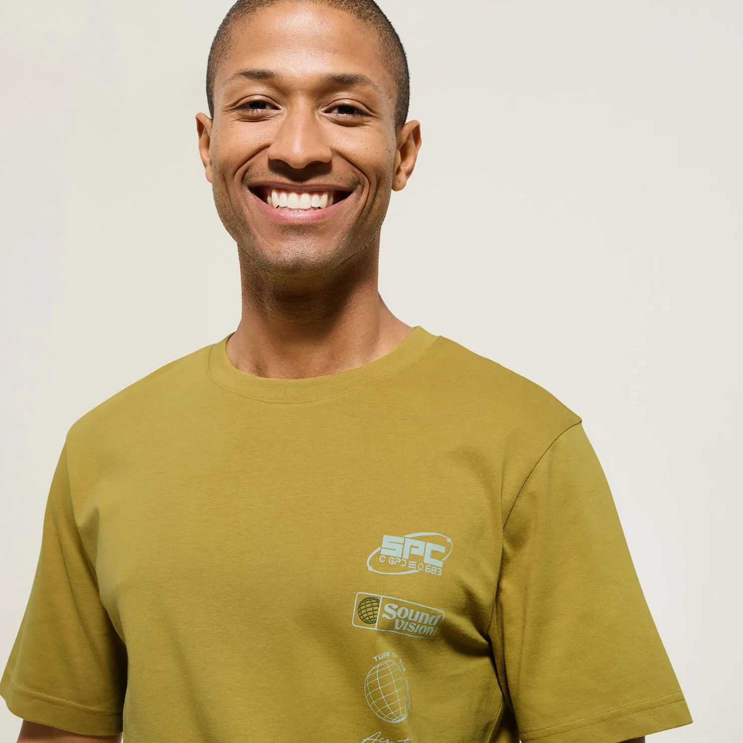 Katoenen T-shirt met ronde hals en print