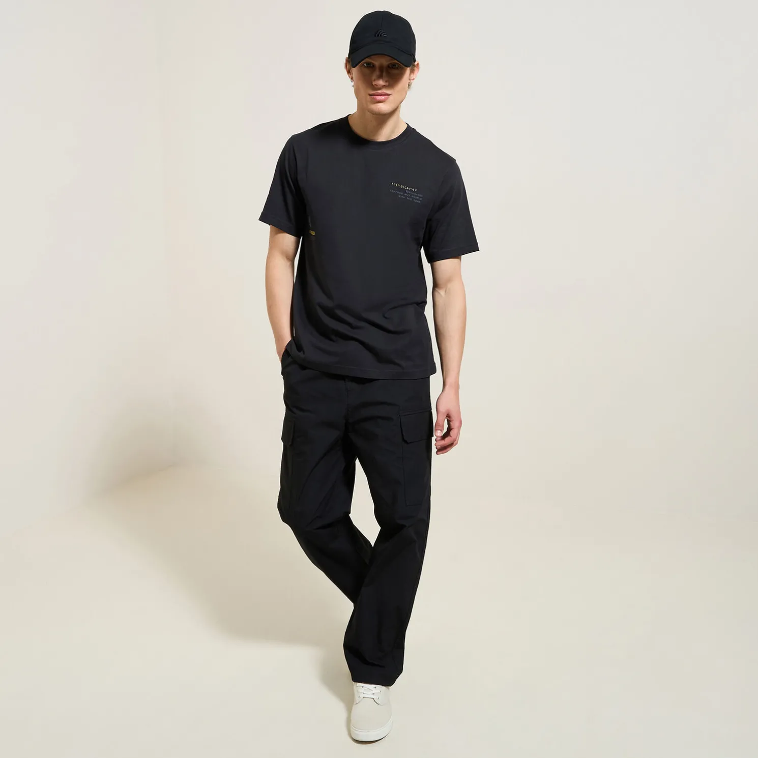 Katoenen T-shirt met ronde hals en print