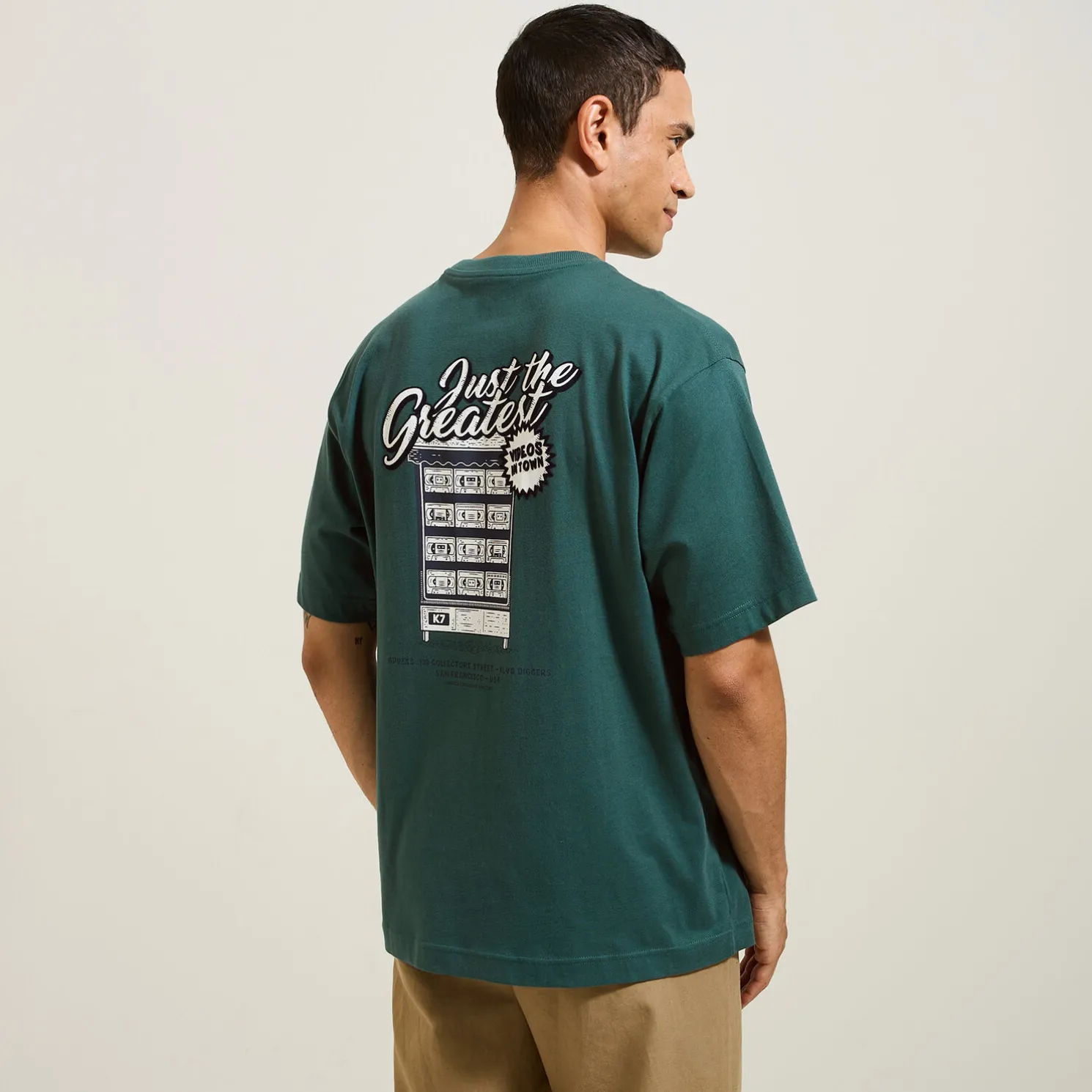 Katoenen T-shirt met ronde hals en print