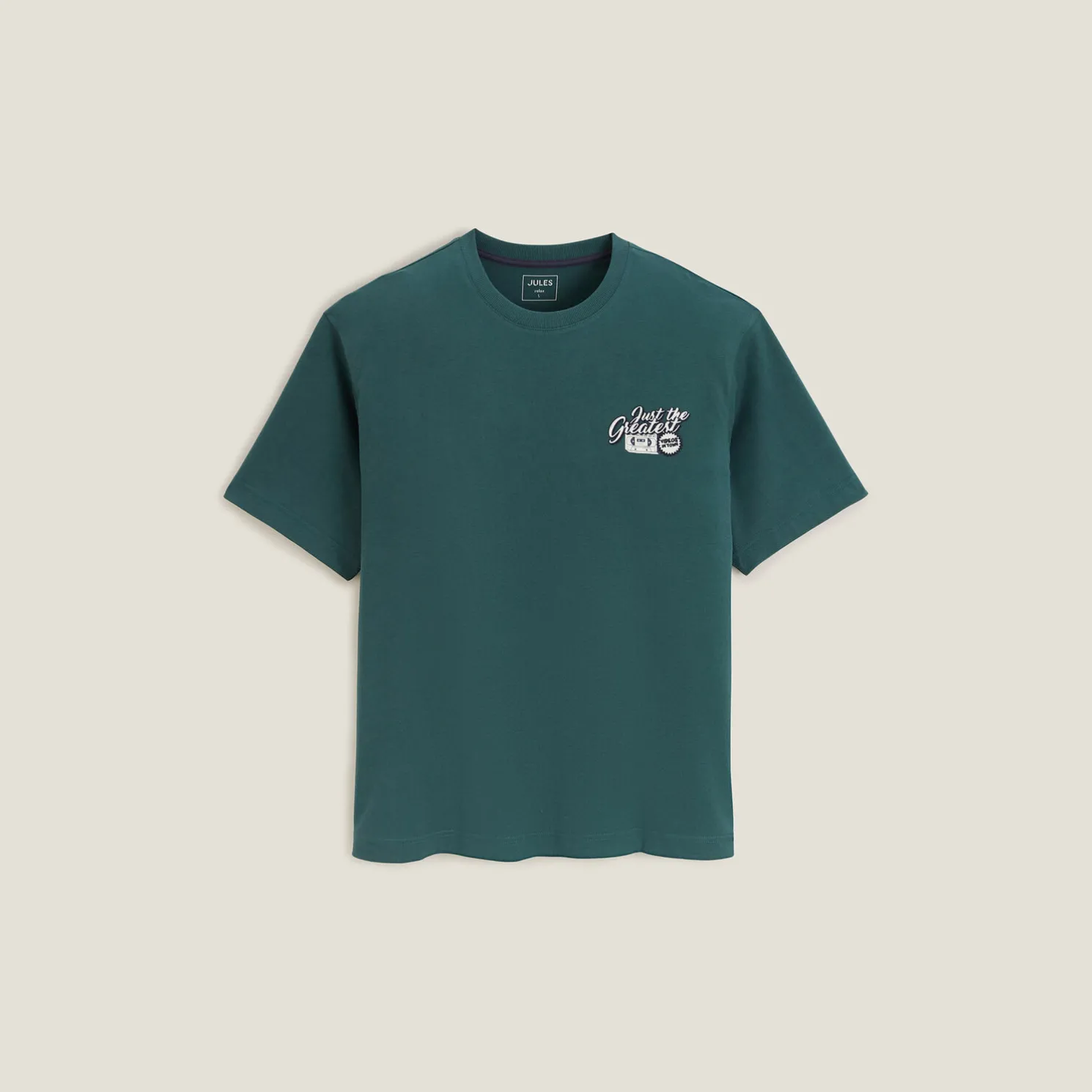 Katoenen T-shirt met ronde hals en print