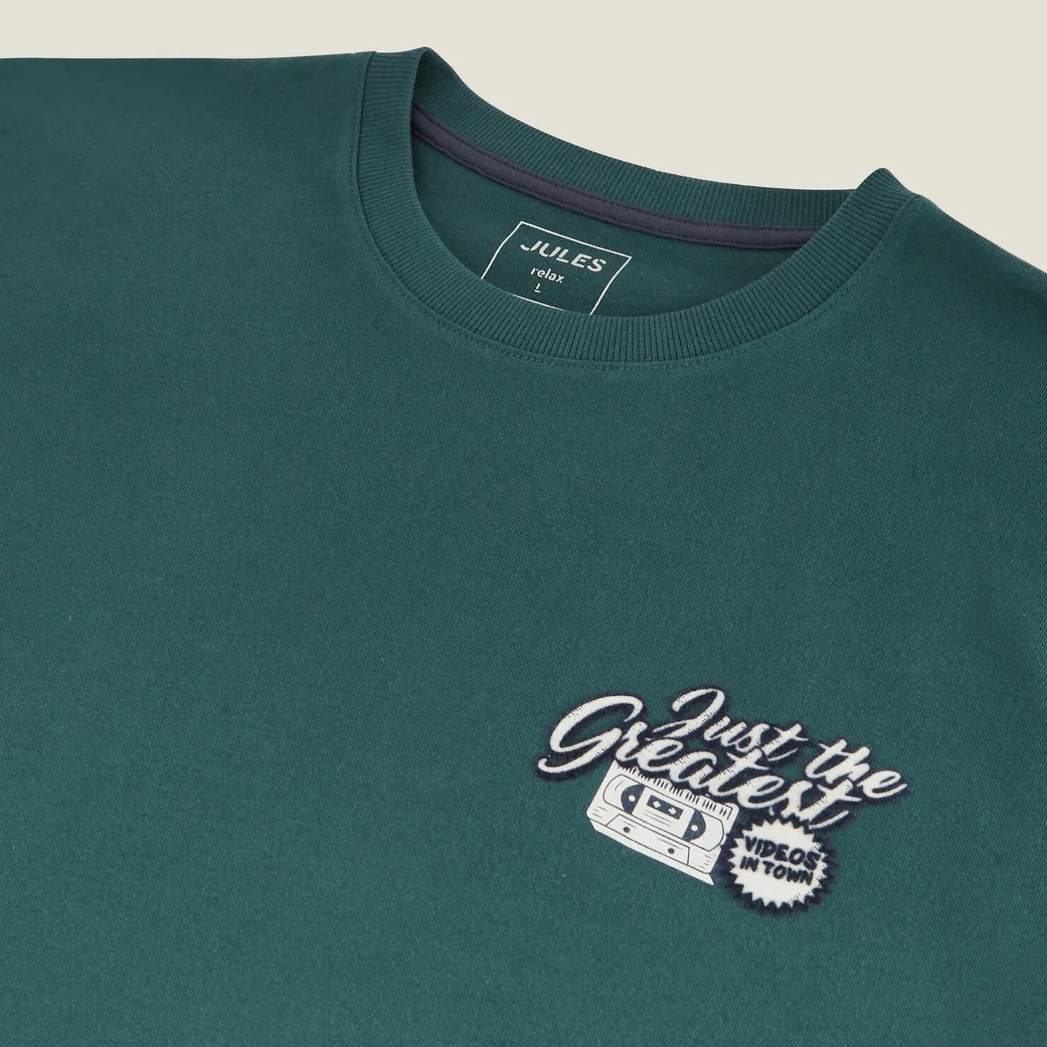 Katoenen T-shirt met ronde hals en print