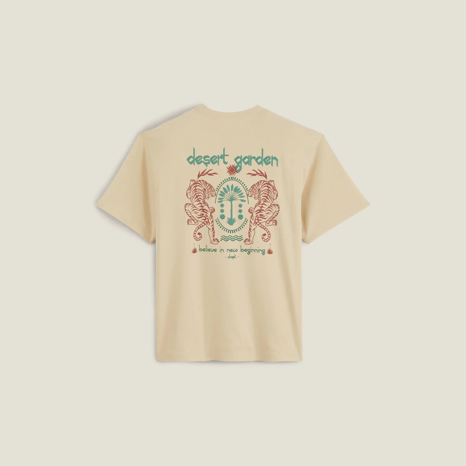 Katoenen T-shirt met ronde hals en tijger-print