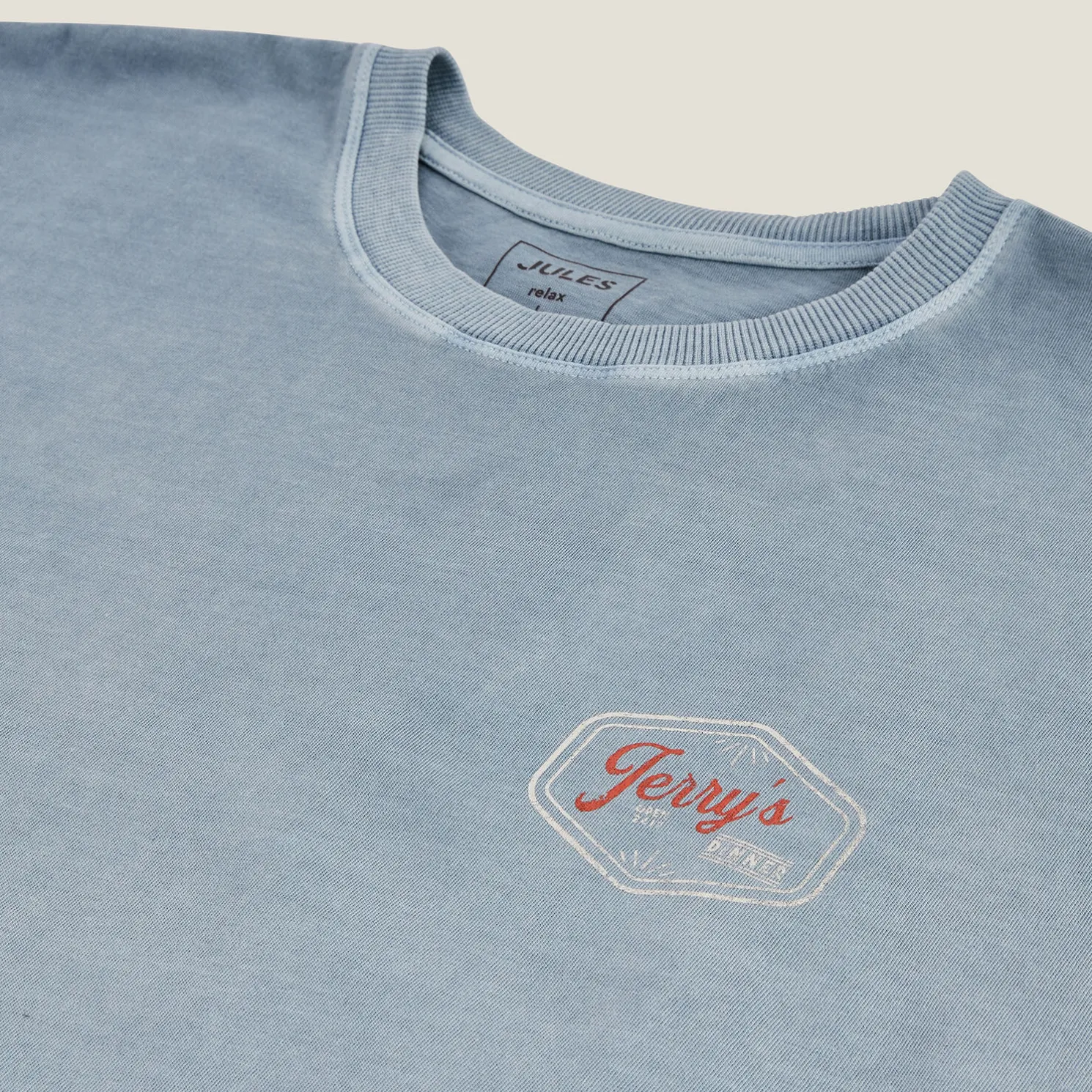 Katoenen T-shirt met ronde hals en print