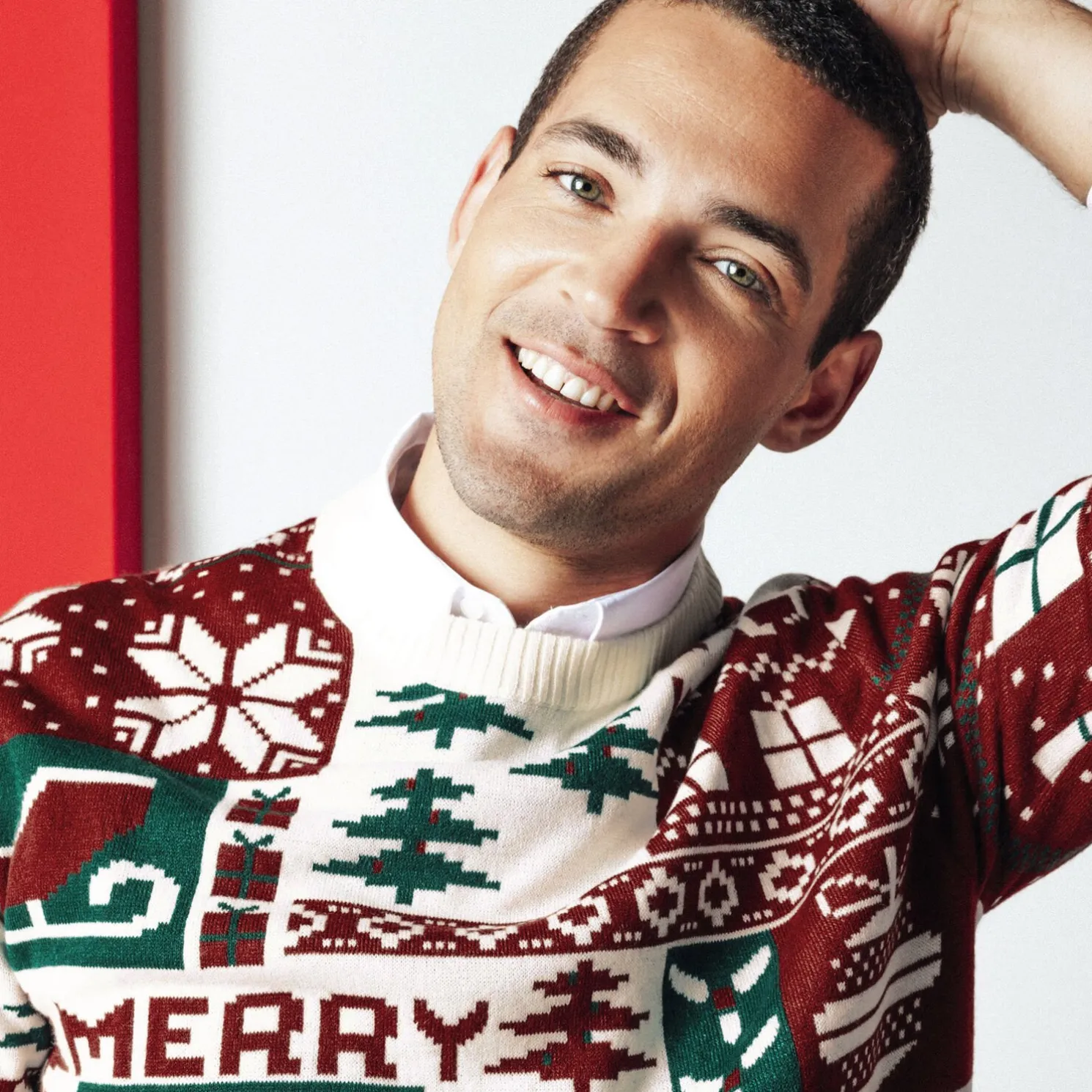 Kersttrui met ronde hals