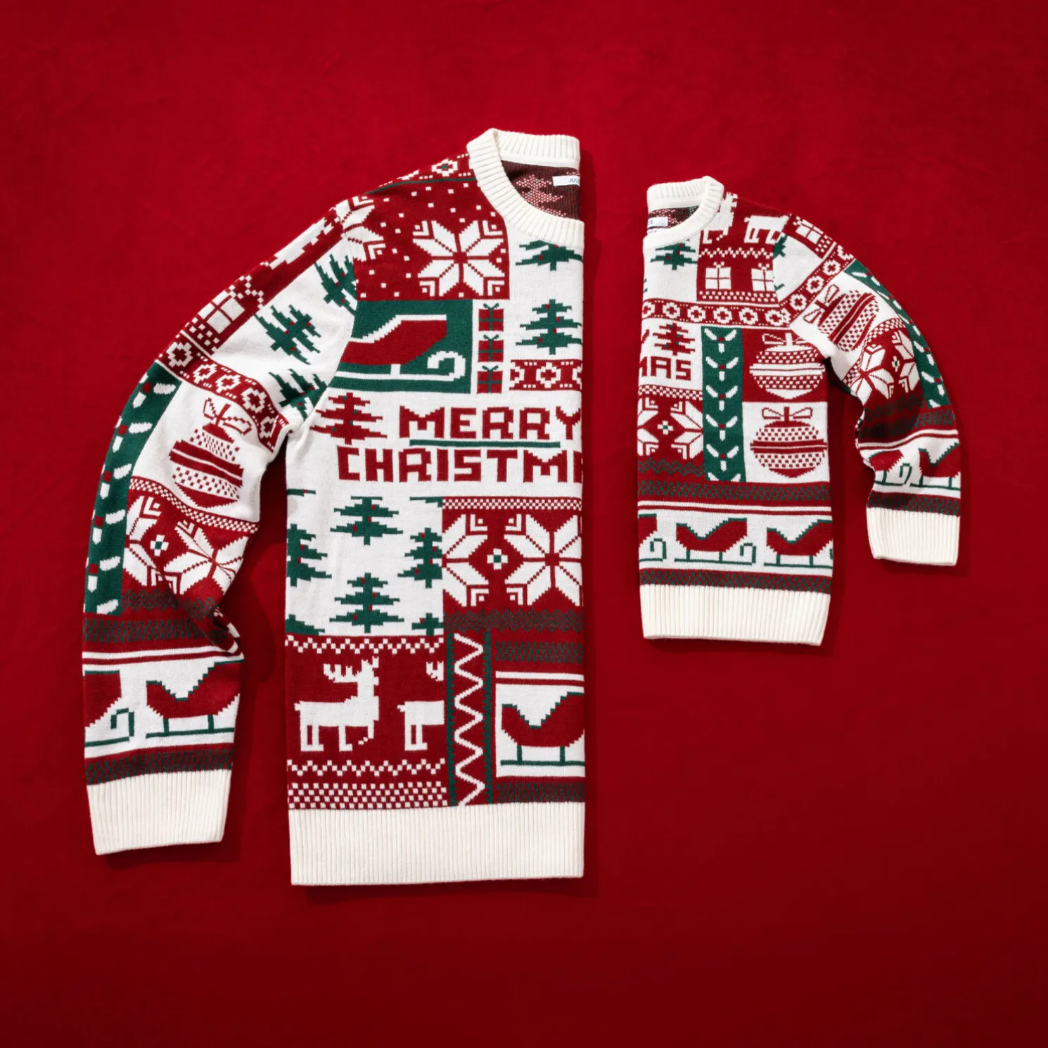 Kersttrui met ronde hals