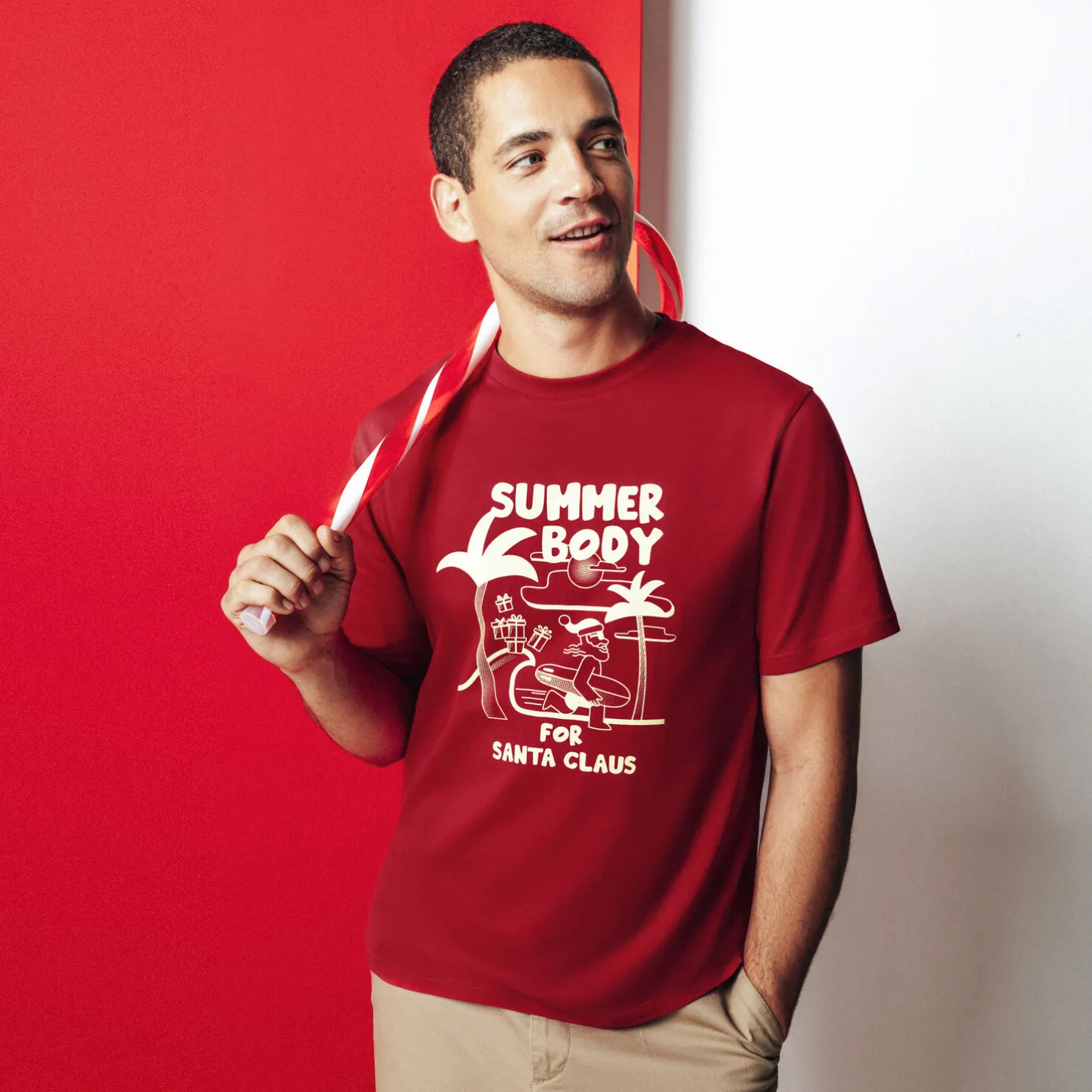 Kerst-T-shirt met ronde hals