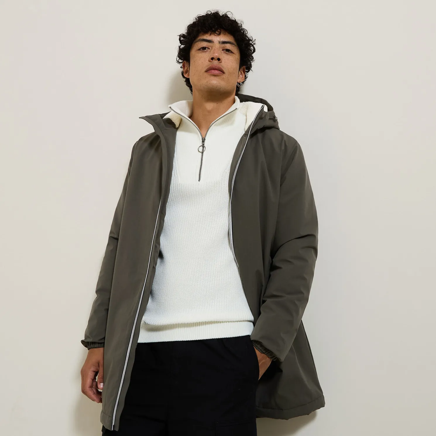 Lange wasterafstotende parka