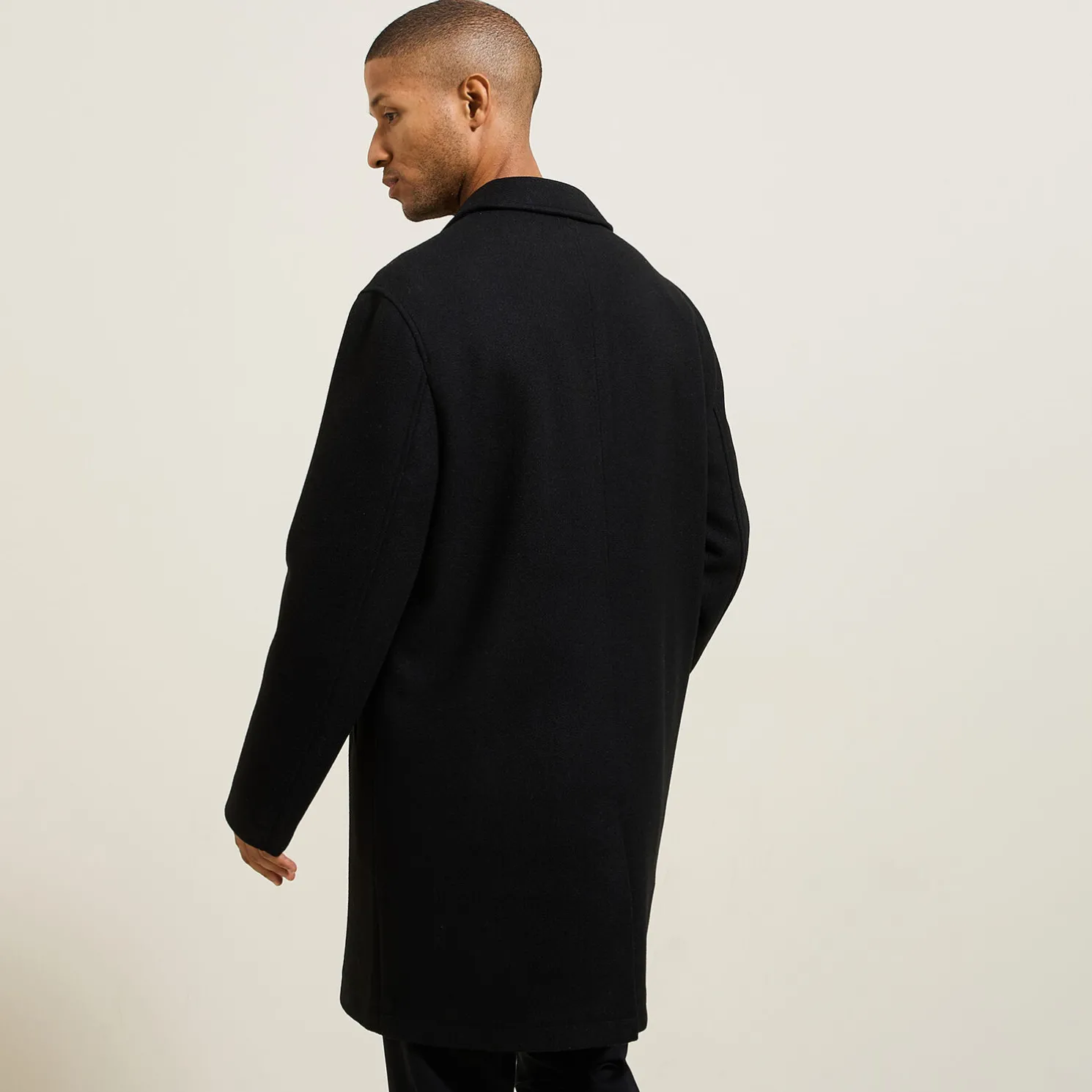 Lange wintermantel met reverskraag