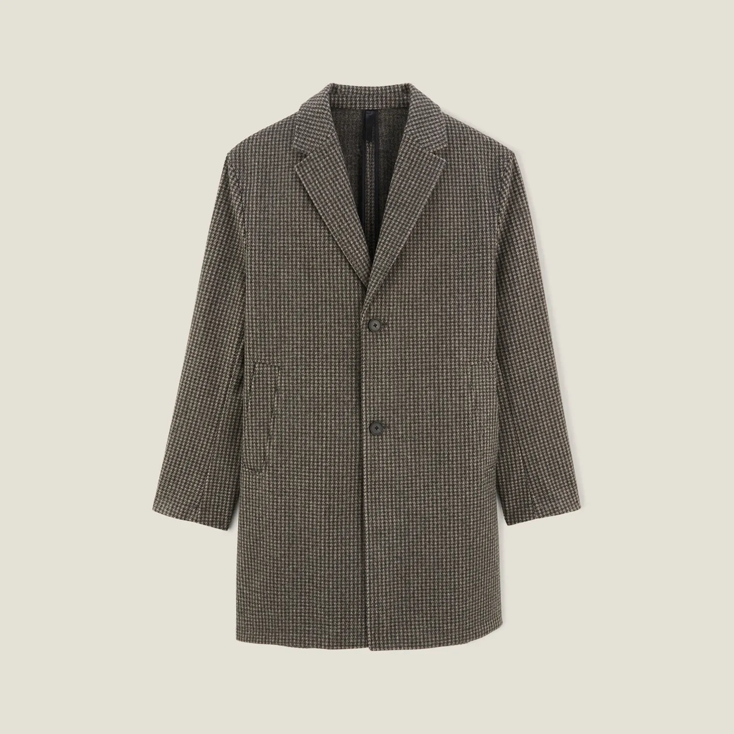 Lange wintermantel met reverskraag