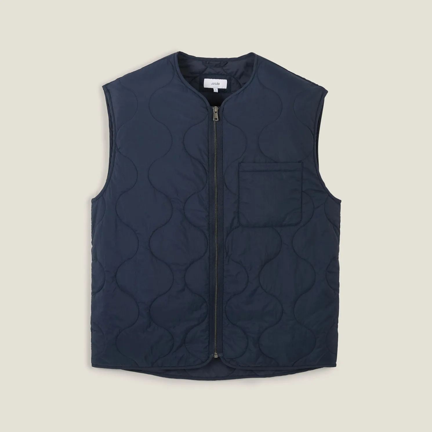 Licht, gewatteerd donsjack zonder mouwen