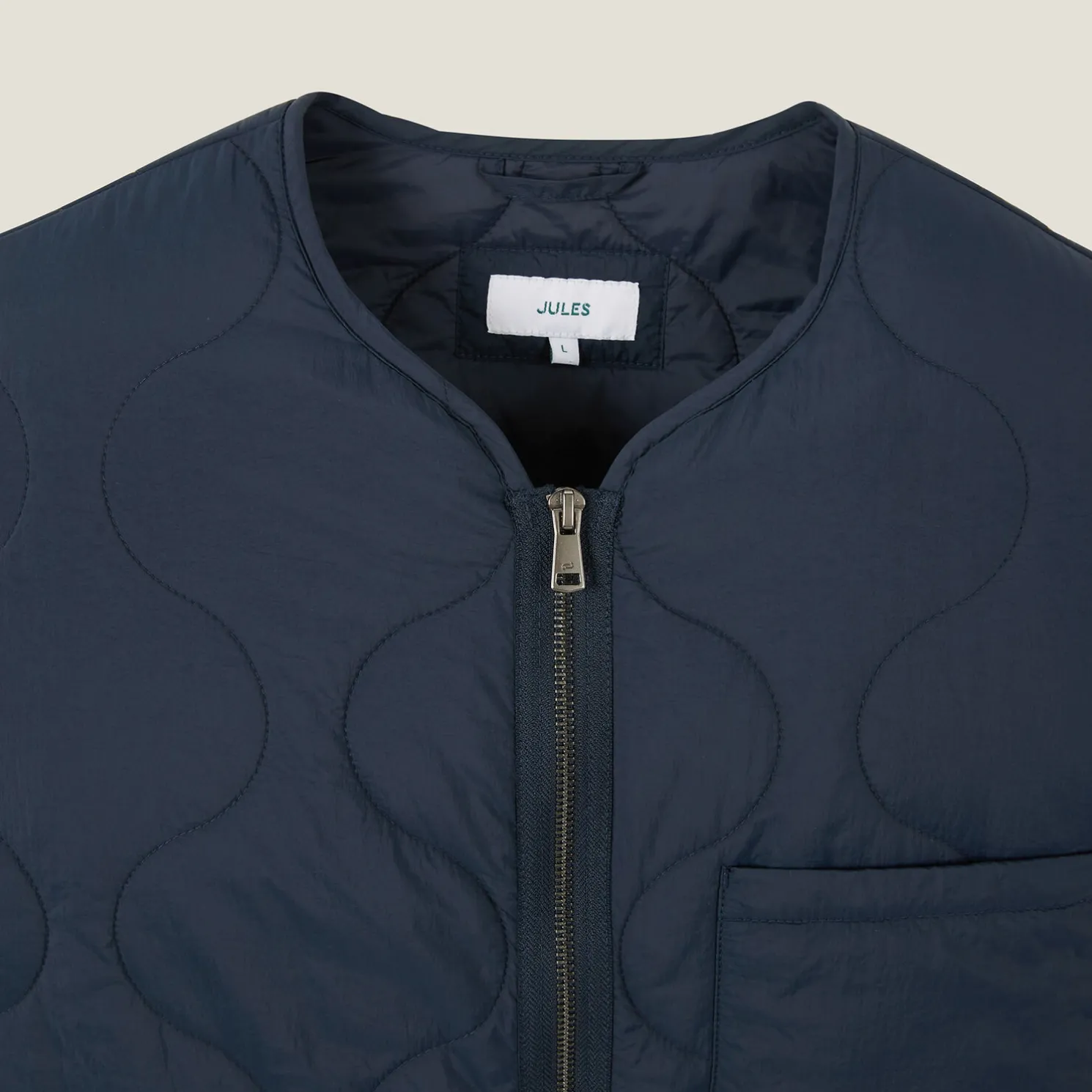 Licht, gewatteerd donsjack zonder mouwen