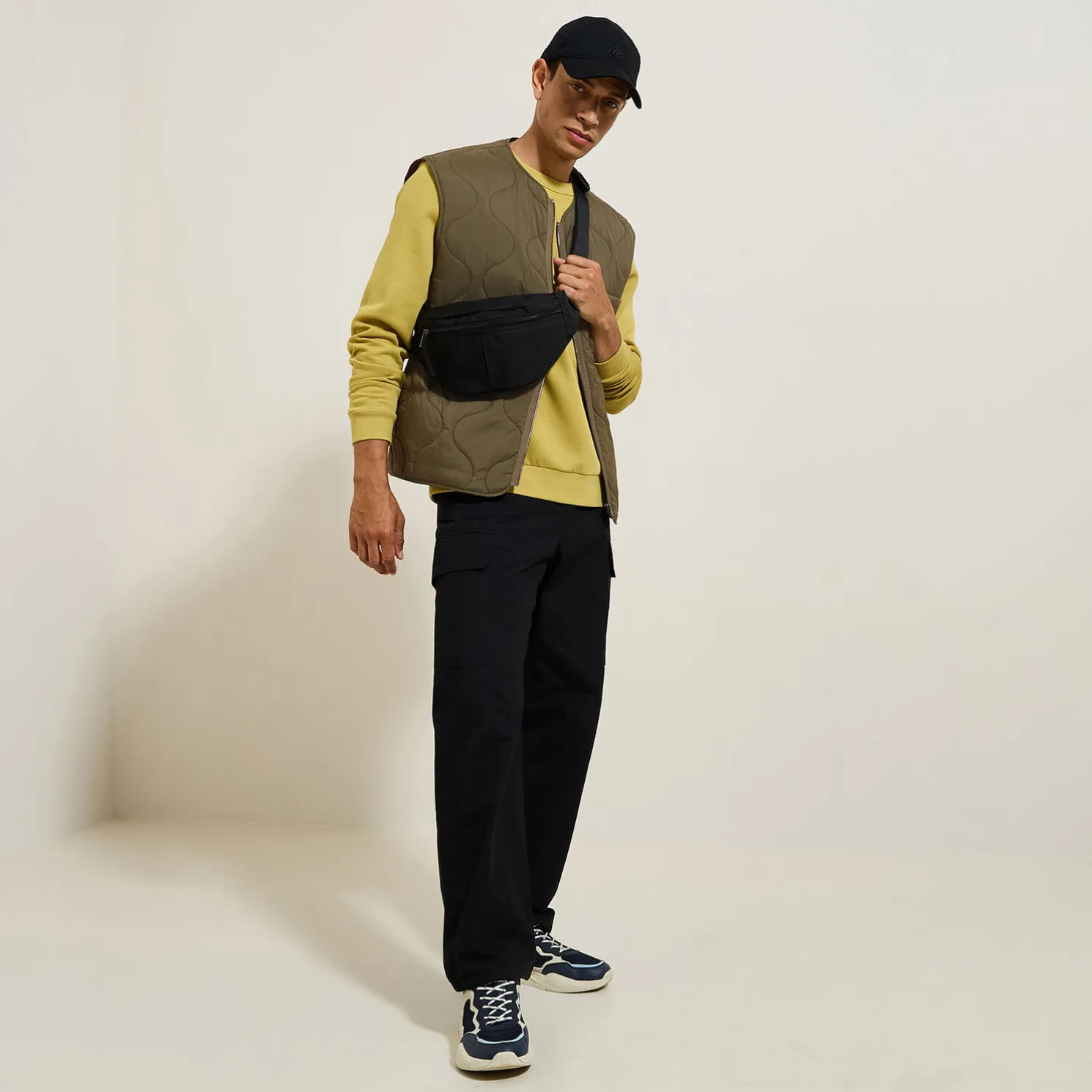 Licht, gewatteerd donsjack zonder mouwen