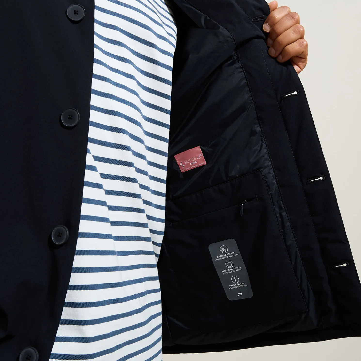 Licht overhemd met vulling