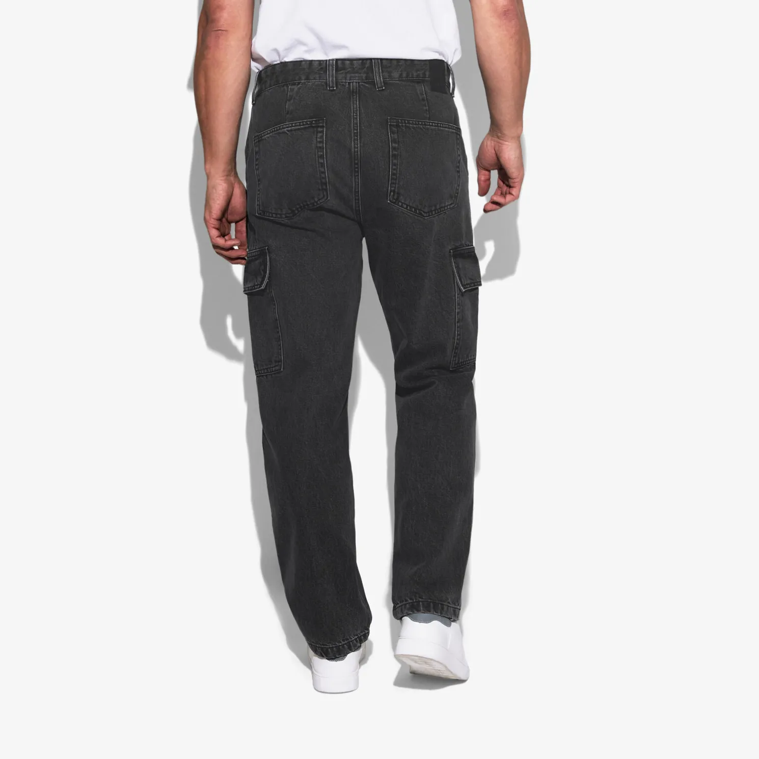 Loose fit jeans met cargozakken