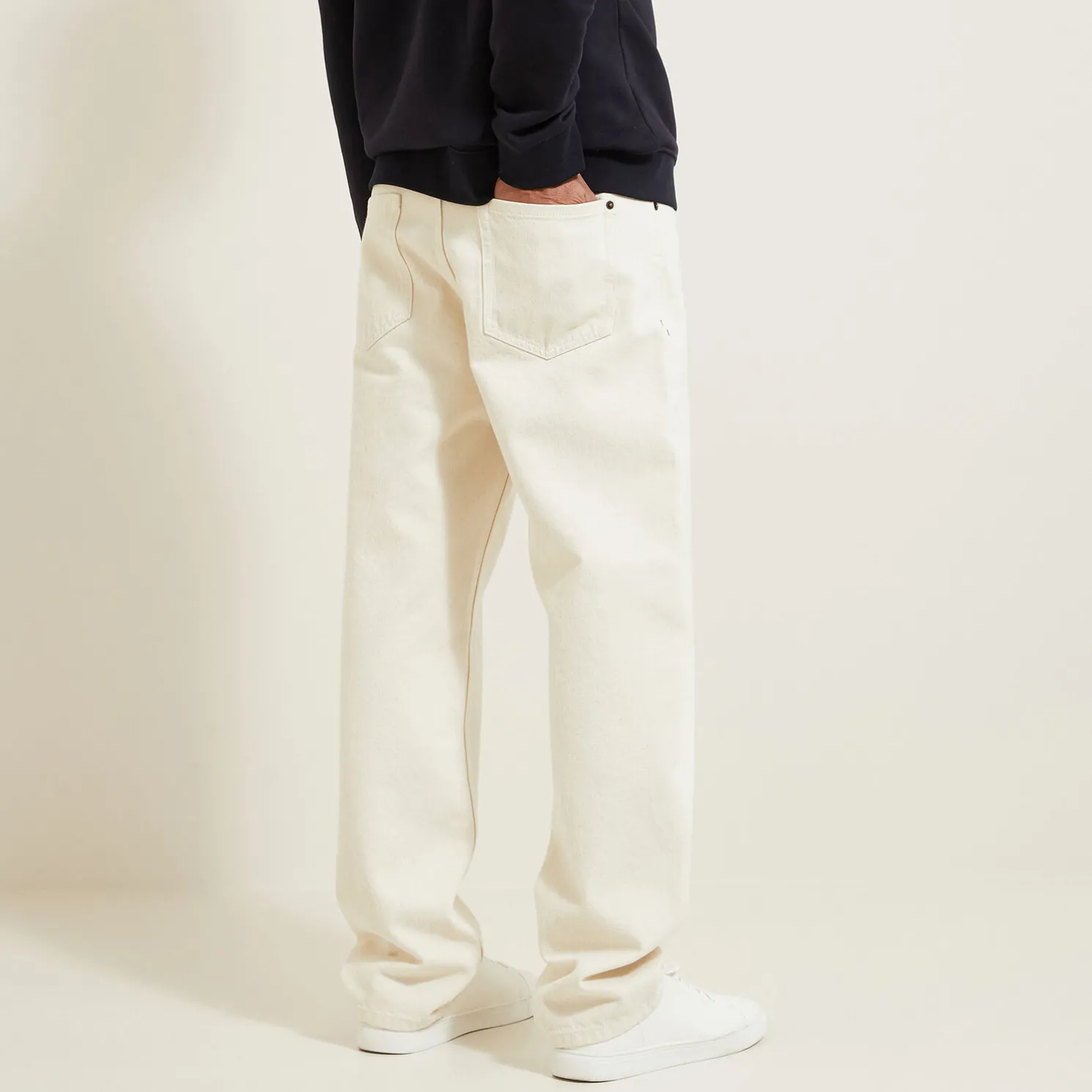 Loose jeans in 100% katoen