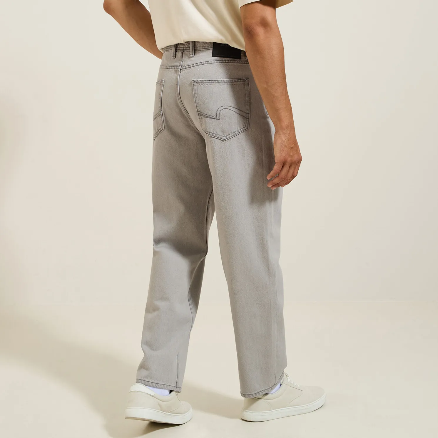 Loose jeans in 100% katoen