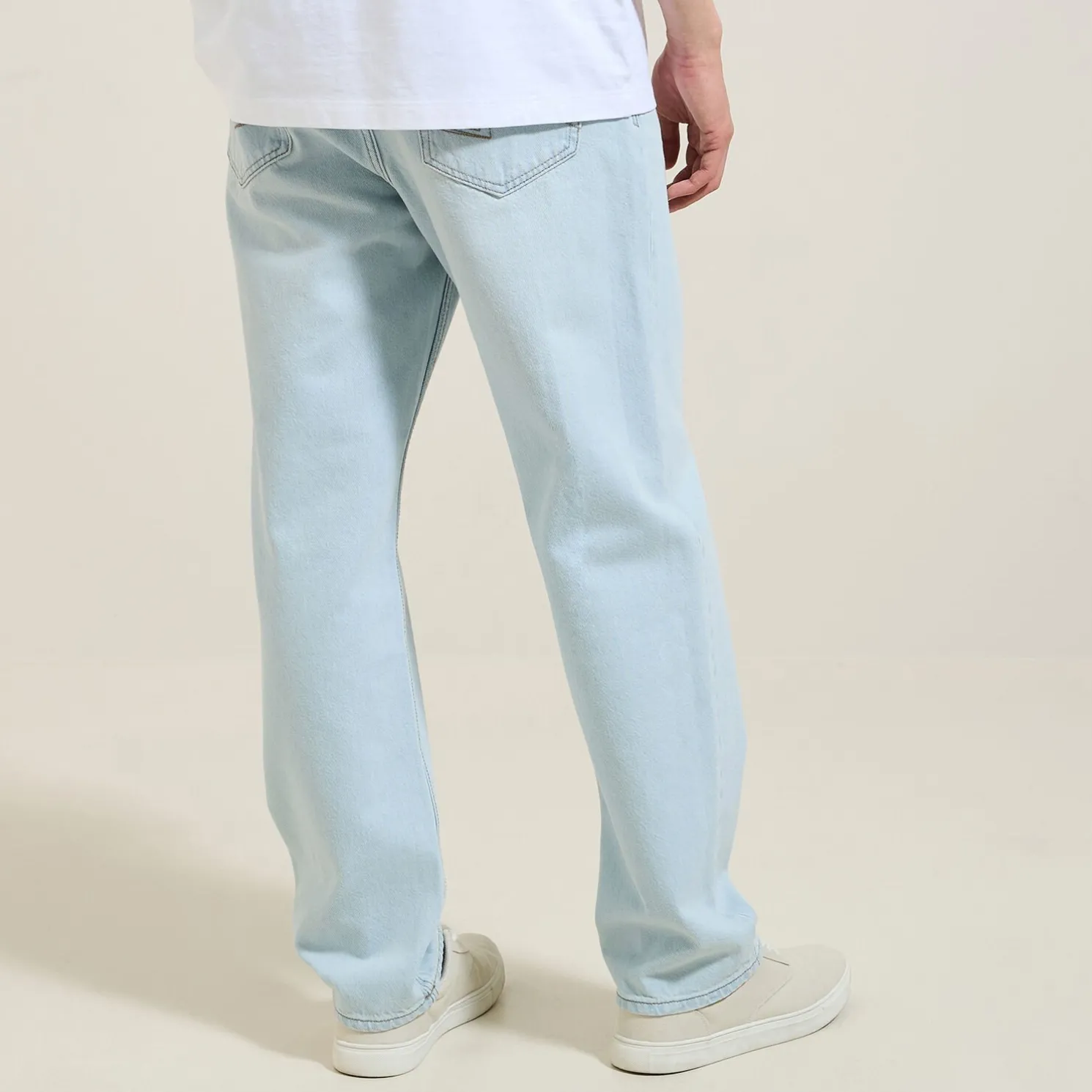 Loose jeans in 100% katoen