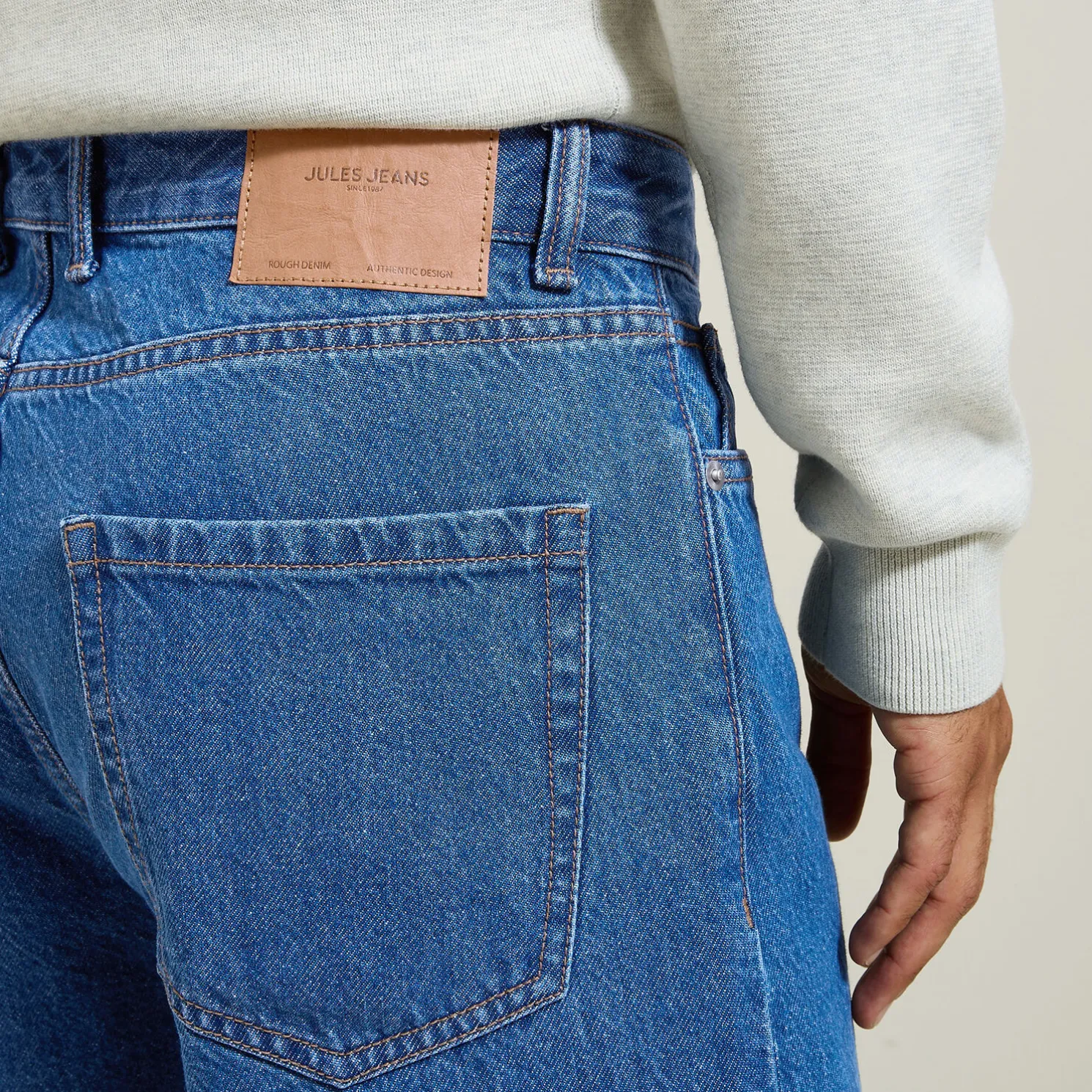 Loose jeans in 100% katoen