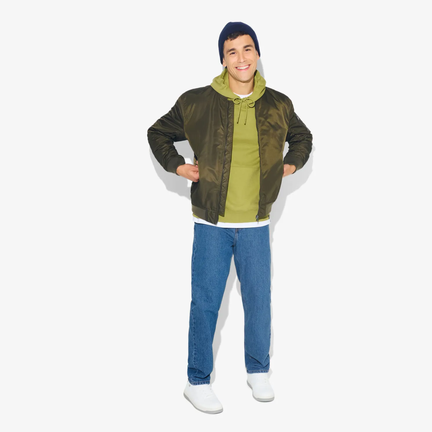 Loose jeans in 100% katoen